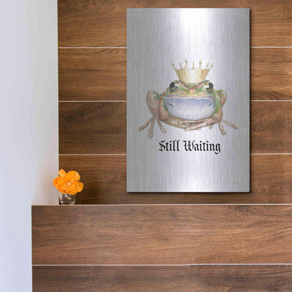 Luxe Metal Art 'Still Waiting' by James Wiens, Metal Wall Art,12x16