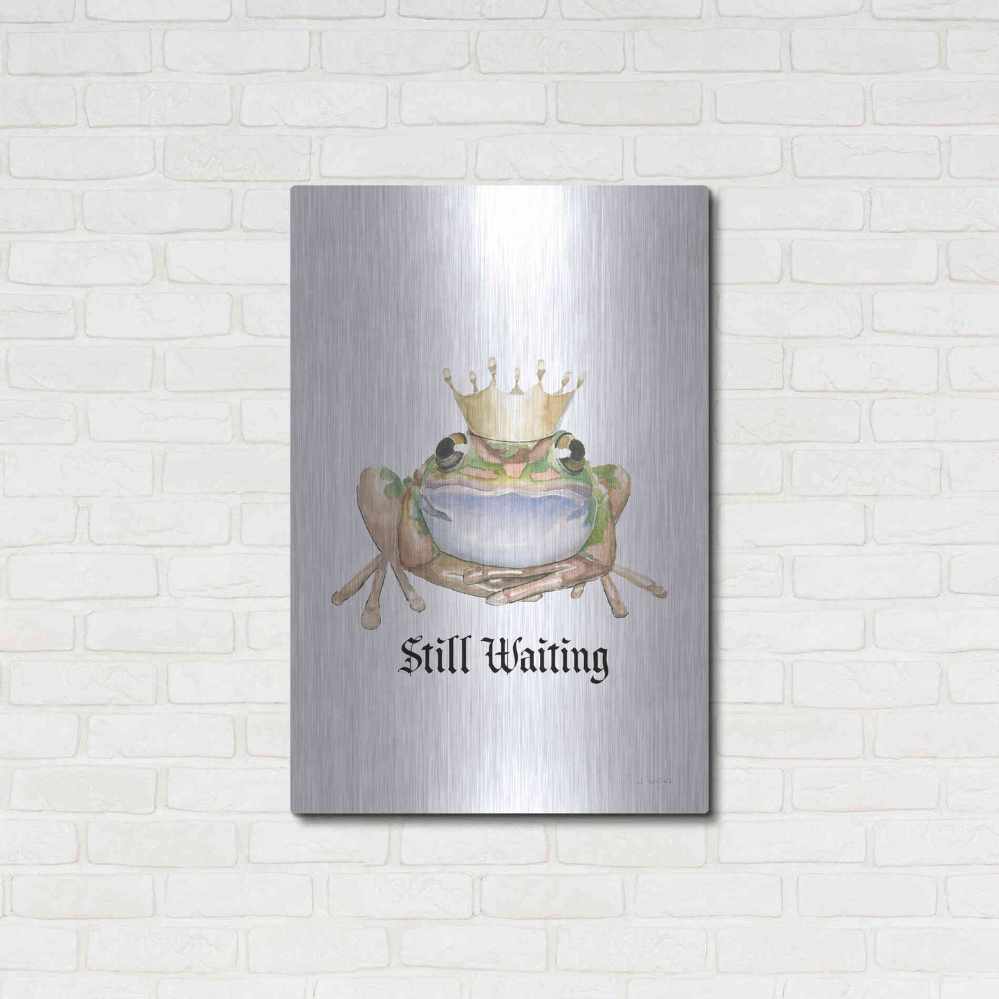 Luxe Metal Art 'Still Waiting' by James Wiens, Metal Wall Art,24x36