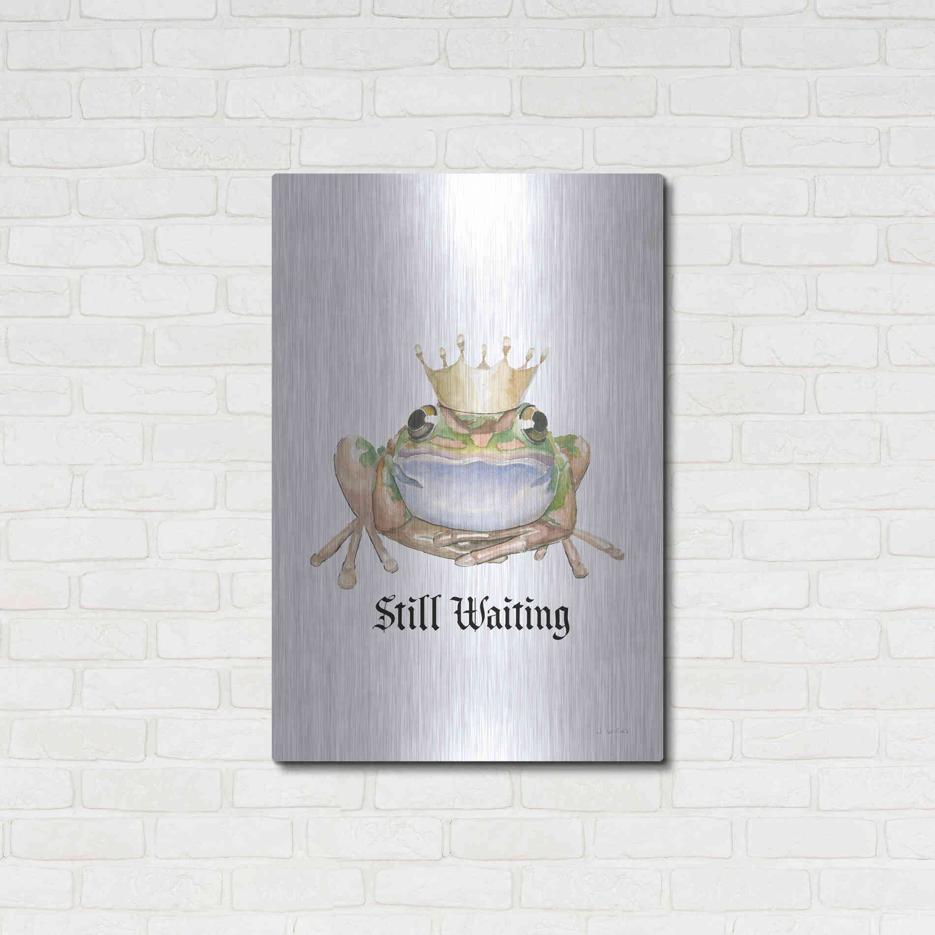 Luxe Metal Art 'Still Waiting' by James Wiens, Metal Wall Art,24x36