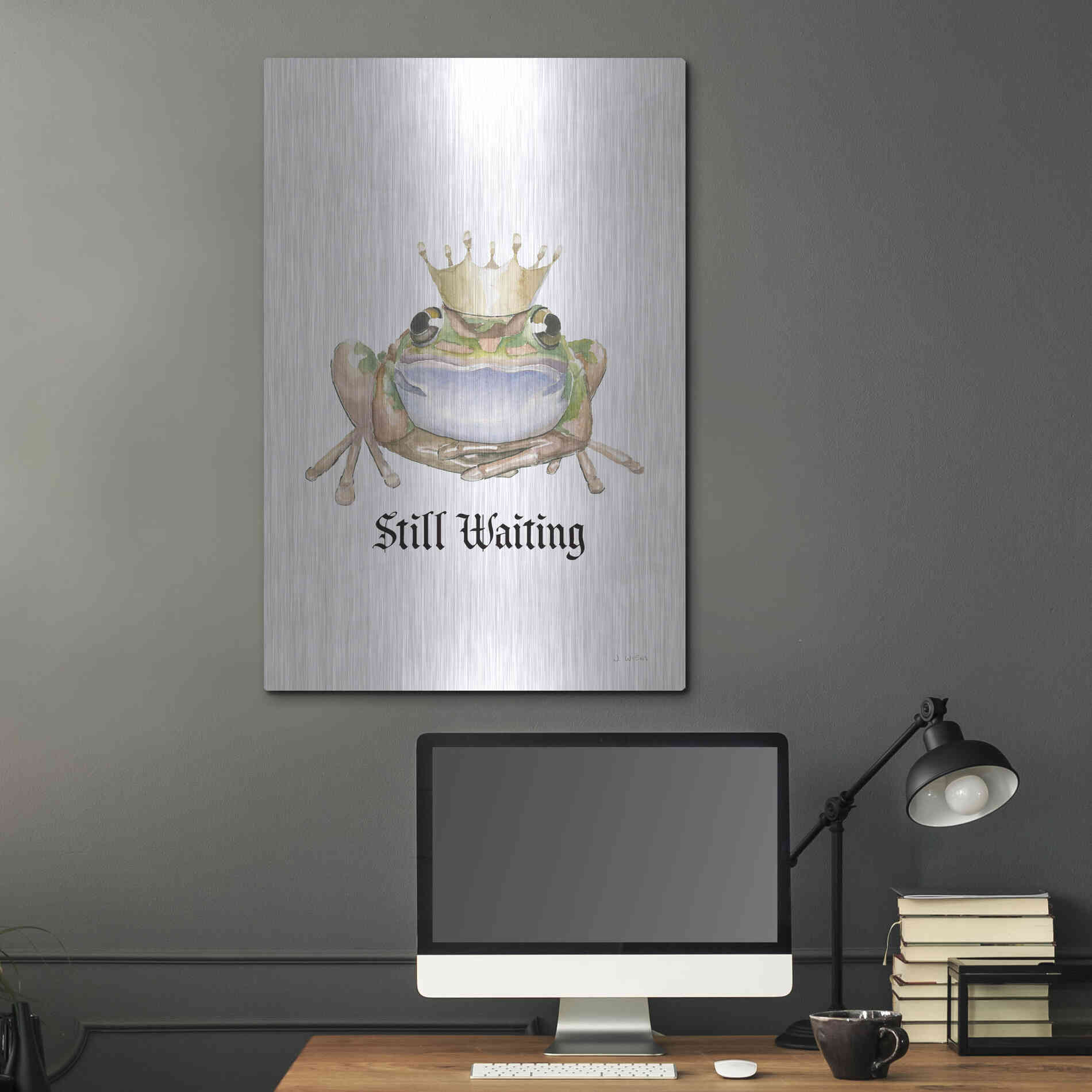 Luxe Metal Art 'Still Waiting' by James Wiens, Metal Wall Art,24x36