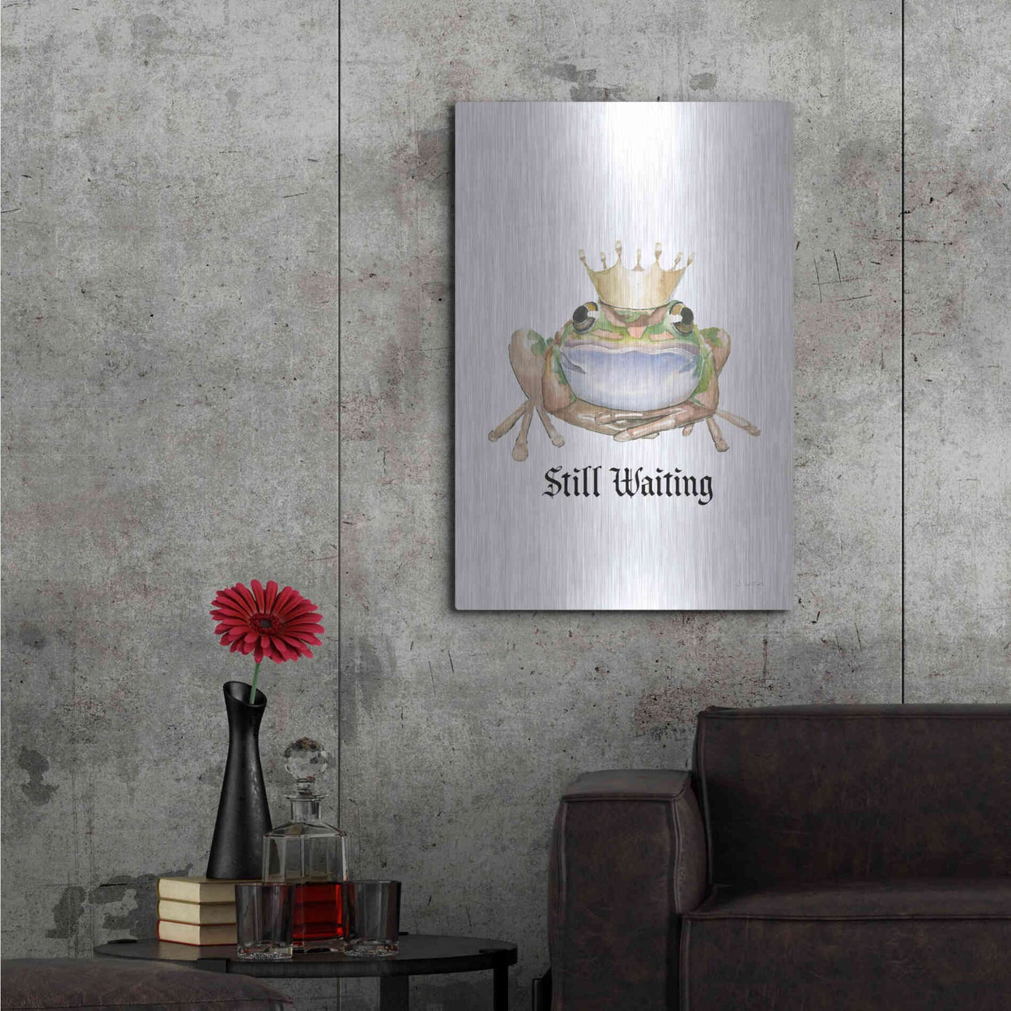 Luxe Metal Art 'Still Waiting' by James Wiens, Metal Wall Art,24x36
