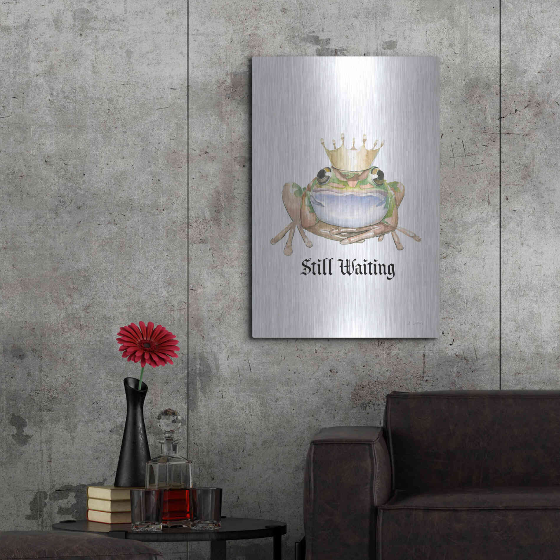 Luxe Metal Art 'Still Waiting' by James Wiens, Metal Wall Art,24x36