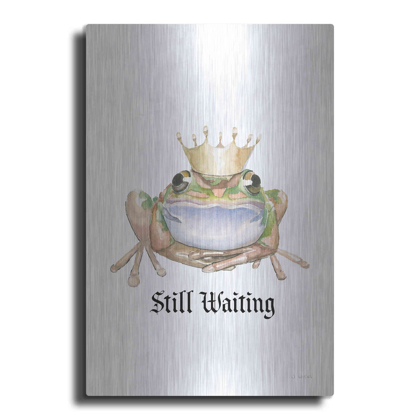 Luxe Metal Art 'Still Waiting' by James Wiens, Metal Wall Art