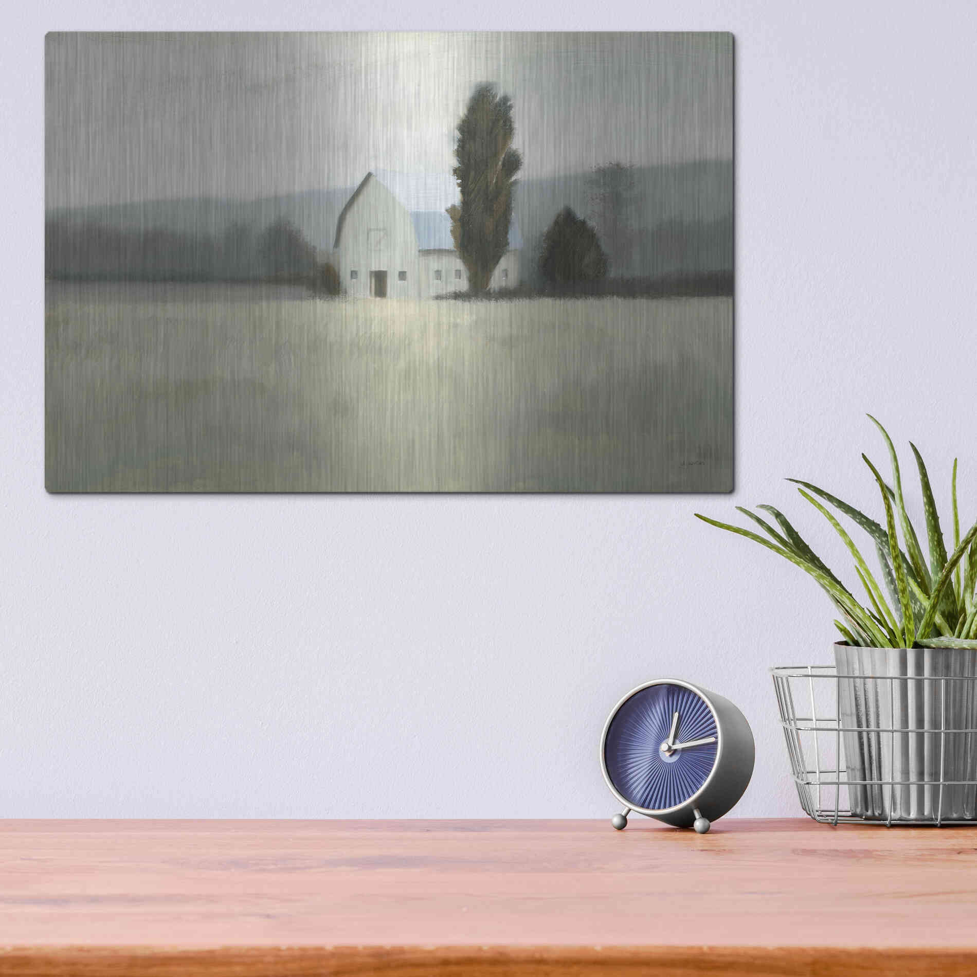Luxe Metal Art 'Quiet Valley' by James Wiens, Metal Wall Art,16x12