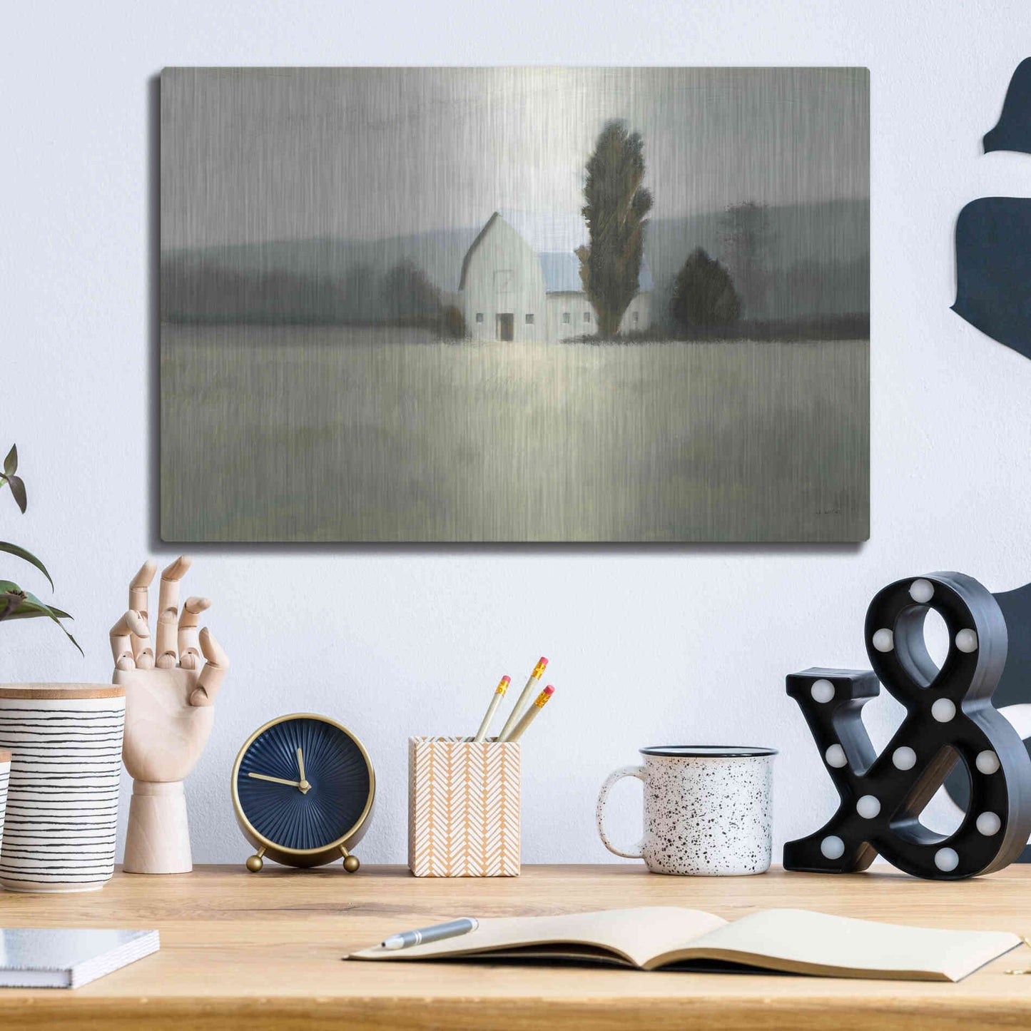 Luxe Metal Art 'Quiet Valley' by James Wiens, Metal Wall Art,16x12