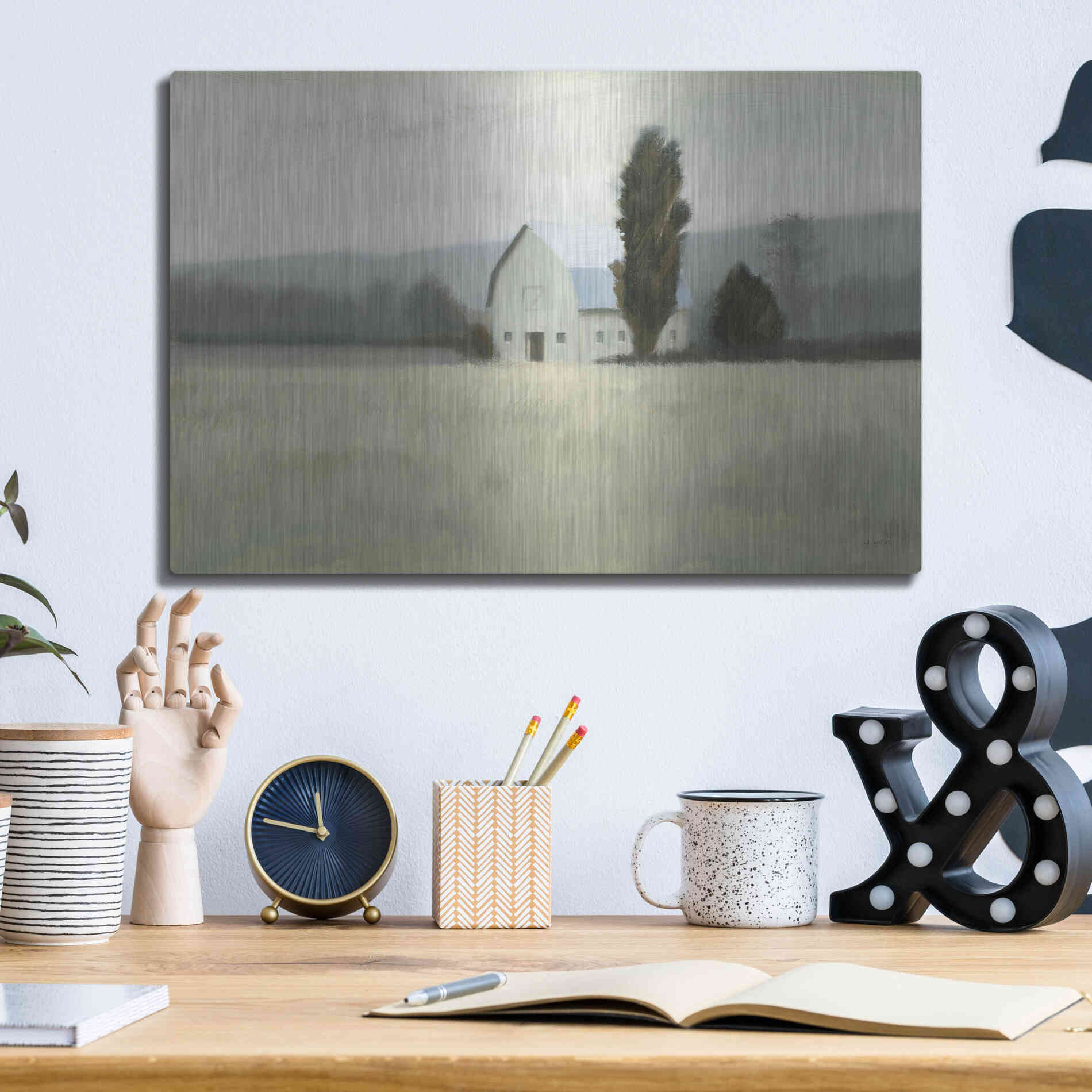 Luxe Metal Art 'Quiet Valley' by James Wiens, Metal Wall Art,16x12