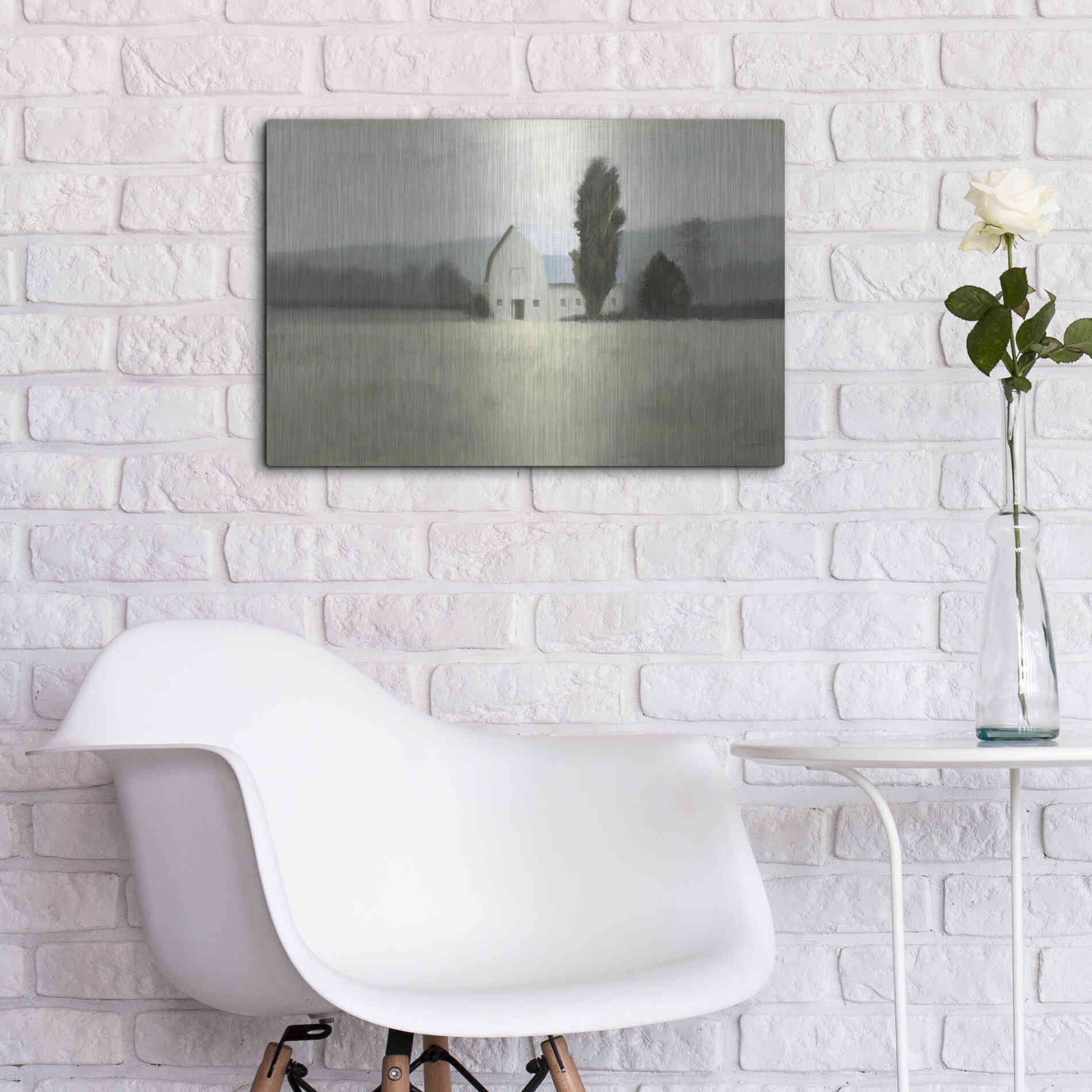Luxe Metal Art 'Quiet Valley' by James Wiens, Metal Wall Art,24x16