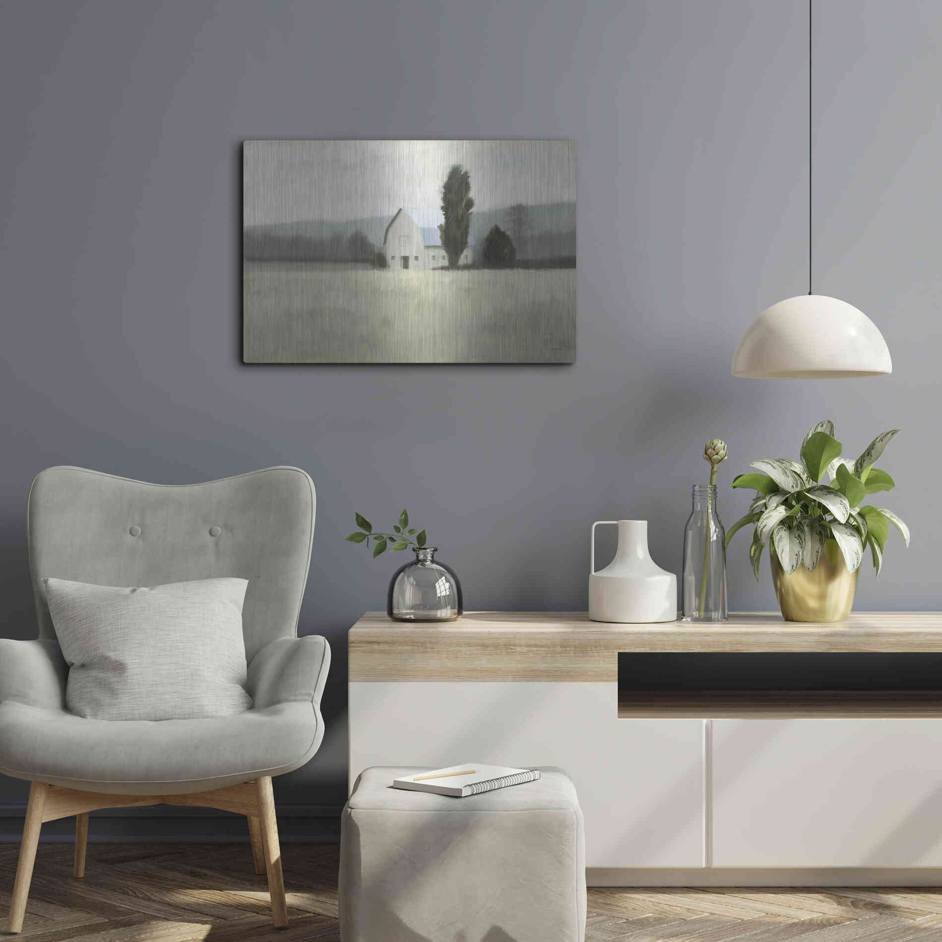 Luxe Metal Art 'Quiet Valley' by James Wiens, Metal Wall Art,24x16