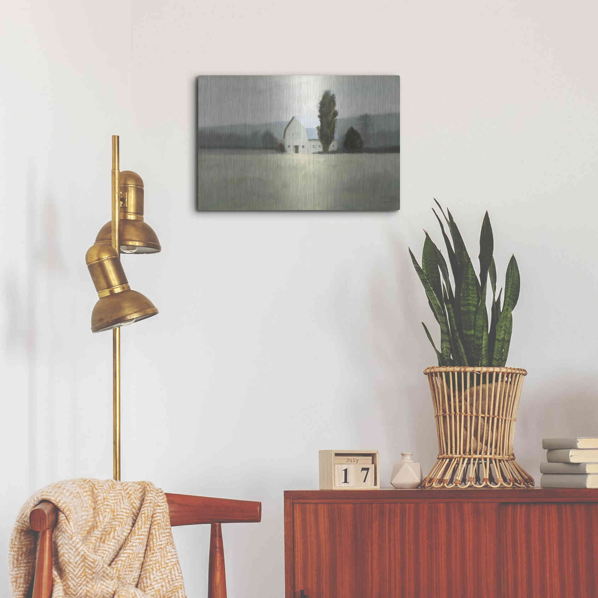 Luxe Metal Art 'Quiet Valley' by James Wiens, Metal Wall Art,24x16