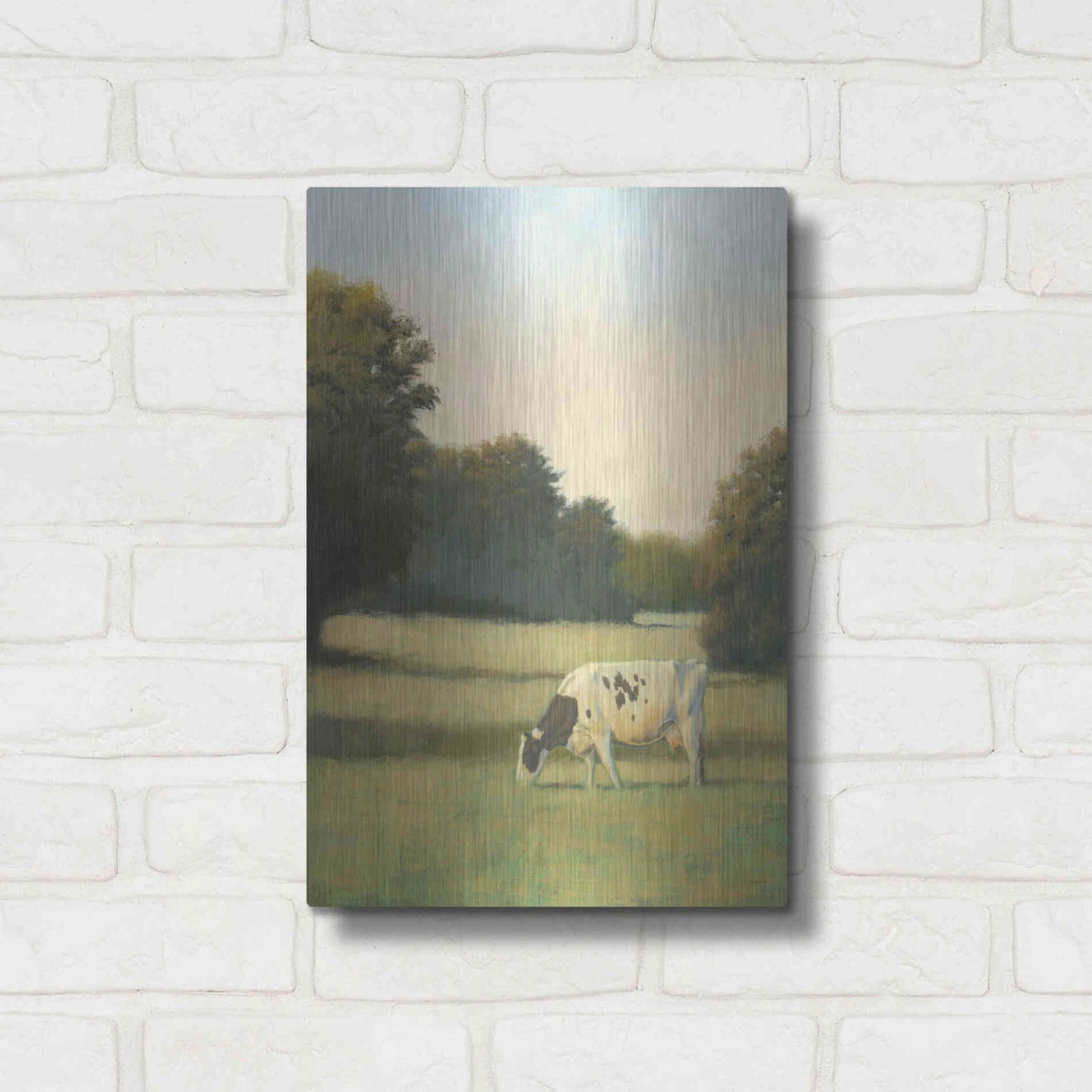 Luxe Metal Art 'Morning Meadows I' by James Wiens, Metal Wall Art,12x16