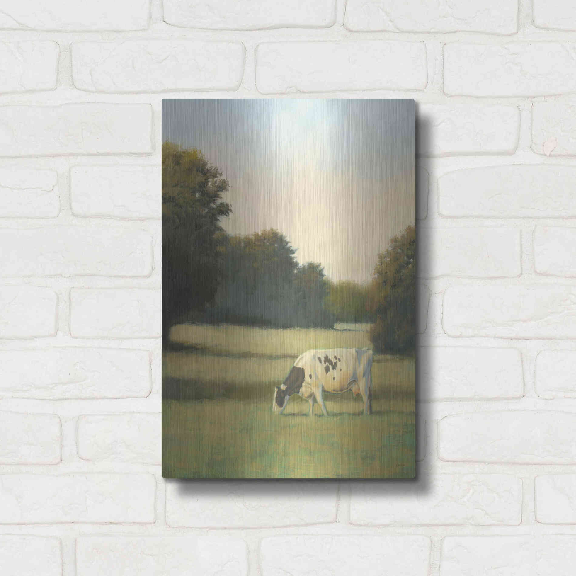 Luxe Metal Art 'Morning Meadows I' by James Wiens, Metal Wall Art,12x16