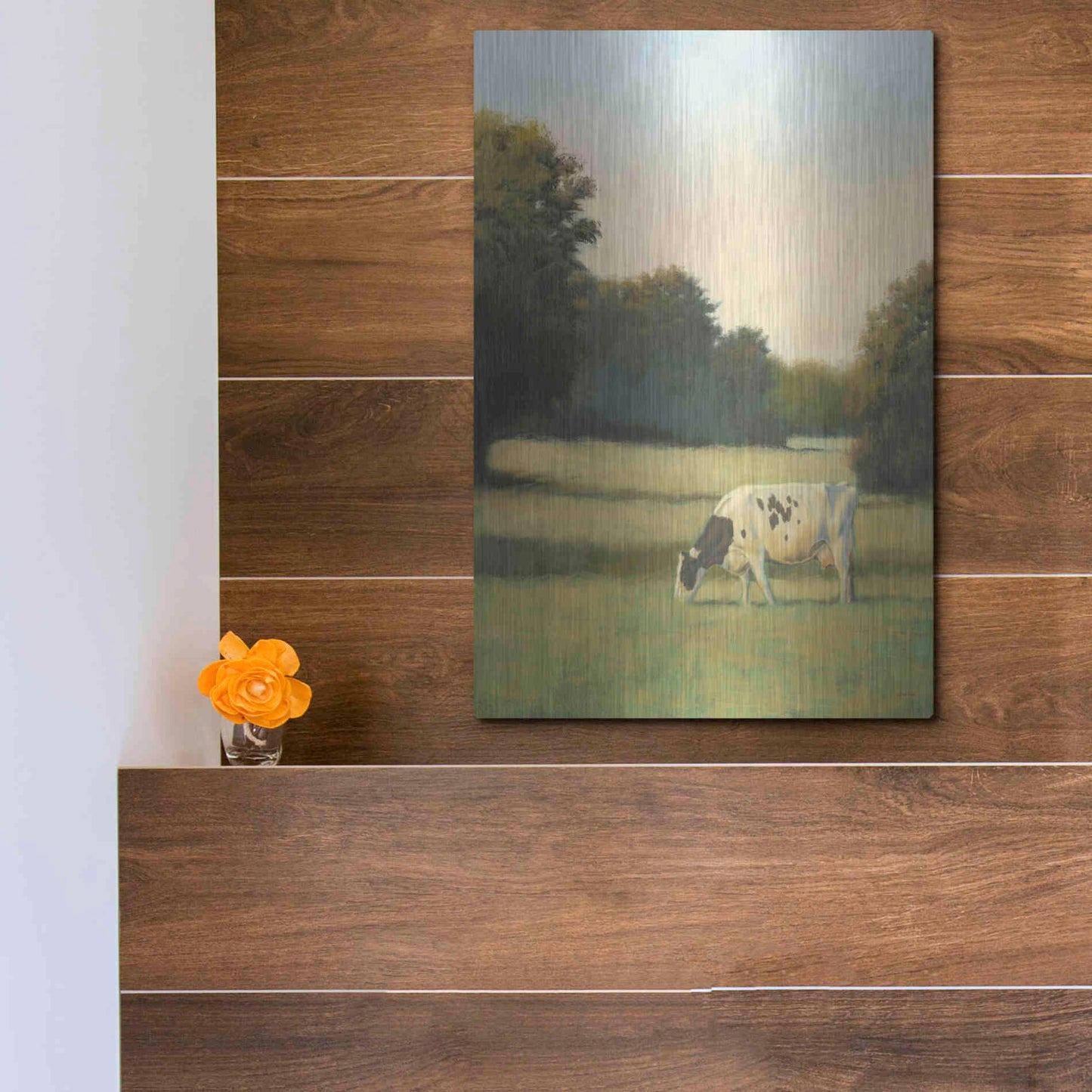 Luxe Metal Art 'Morning Meadows I' by James Wiens, Metal Wall Art,12x16