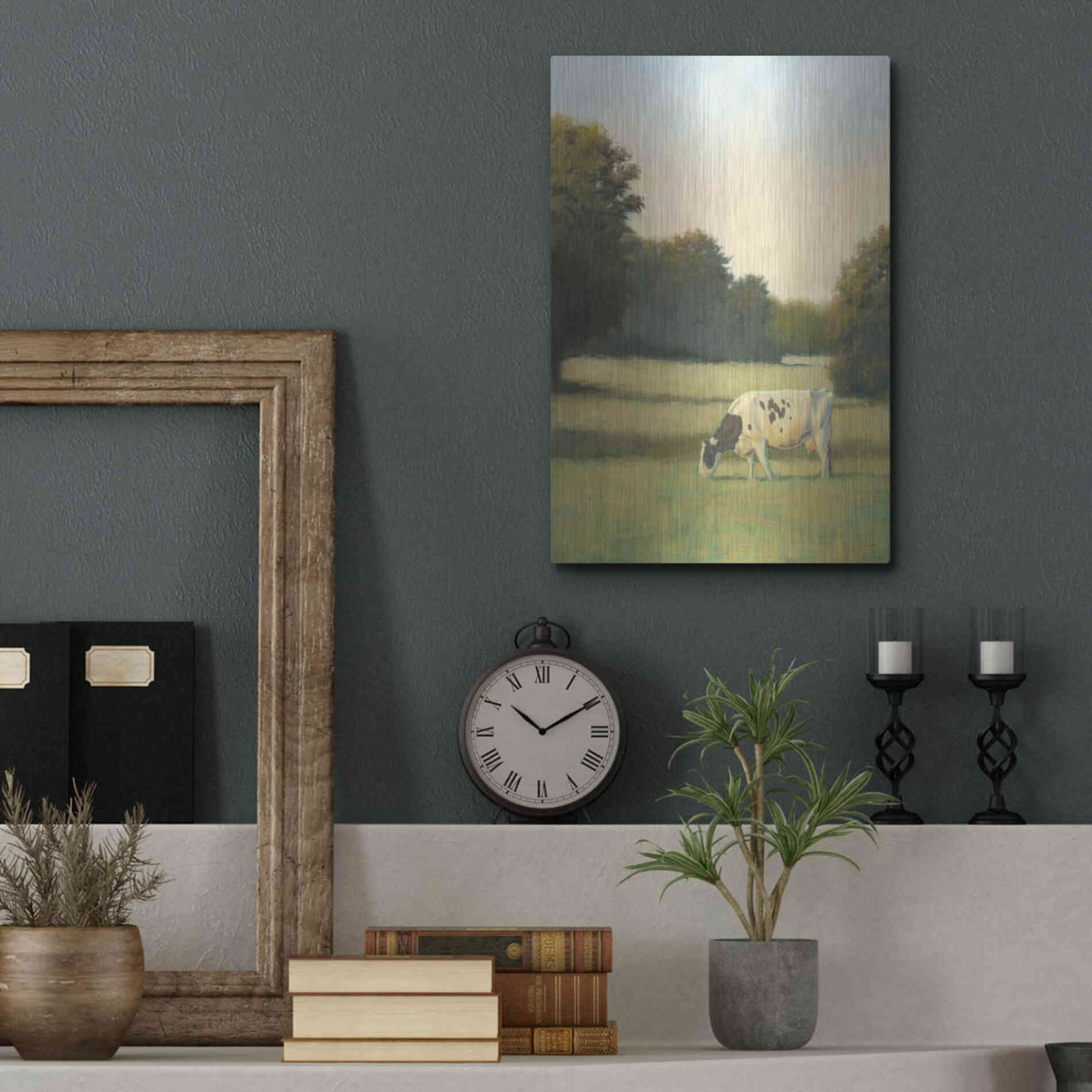 Luxe Metal Art 'Morning Meadows I' by James Wiens, Metal Wall Art,12x16