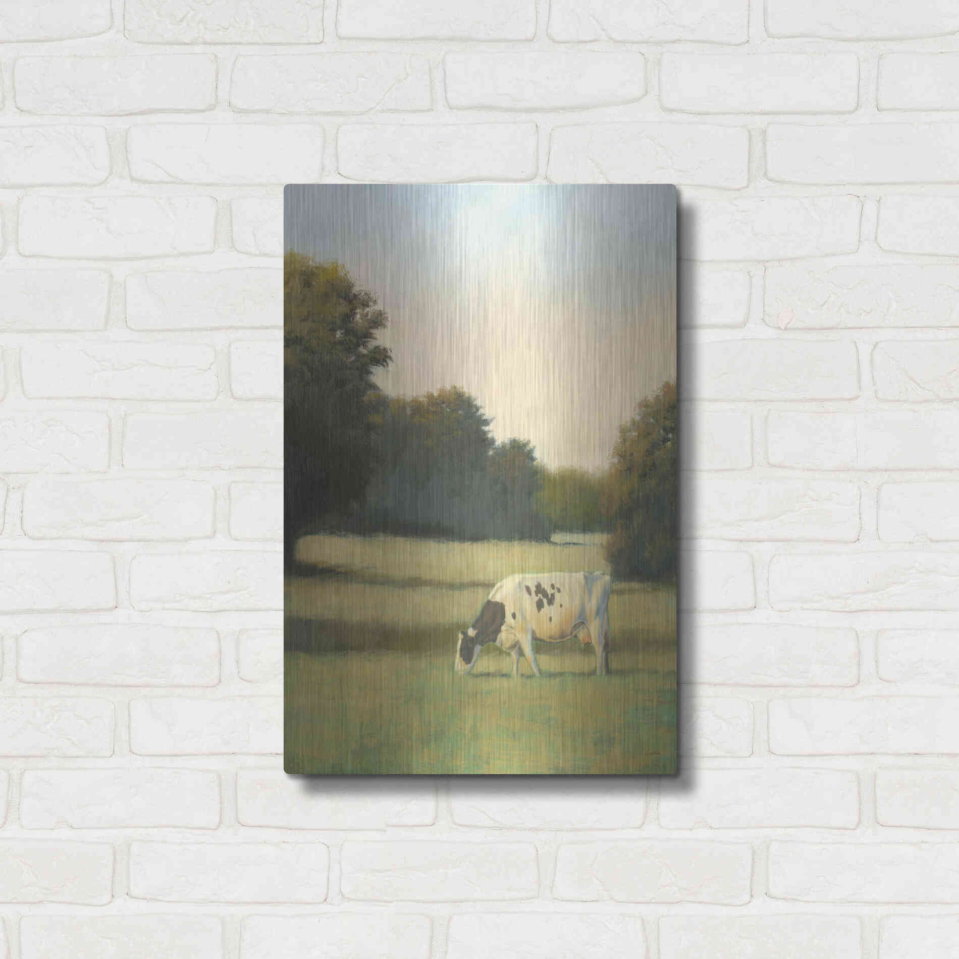 Luxe Metal Art 'Morning Meadows I' by James Wiens, Metal Wall Art,16x24