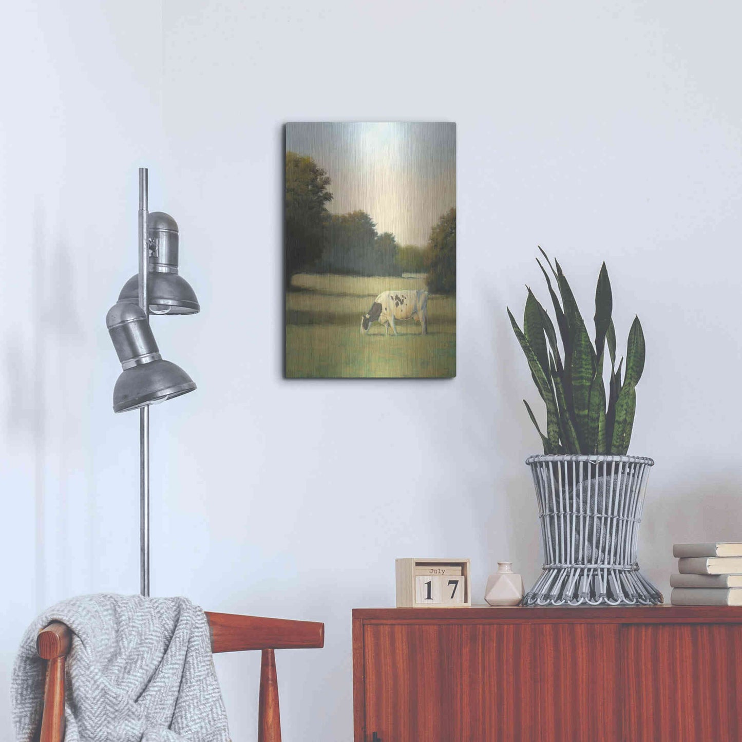 Luxe Metal Art 'Morning Meadows I' by James Wiens, Metal Wall Art,16x24