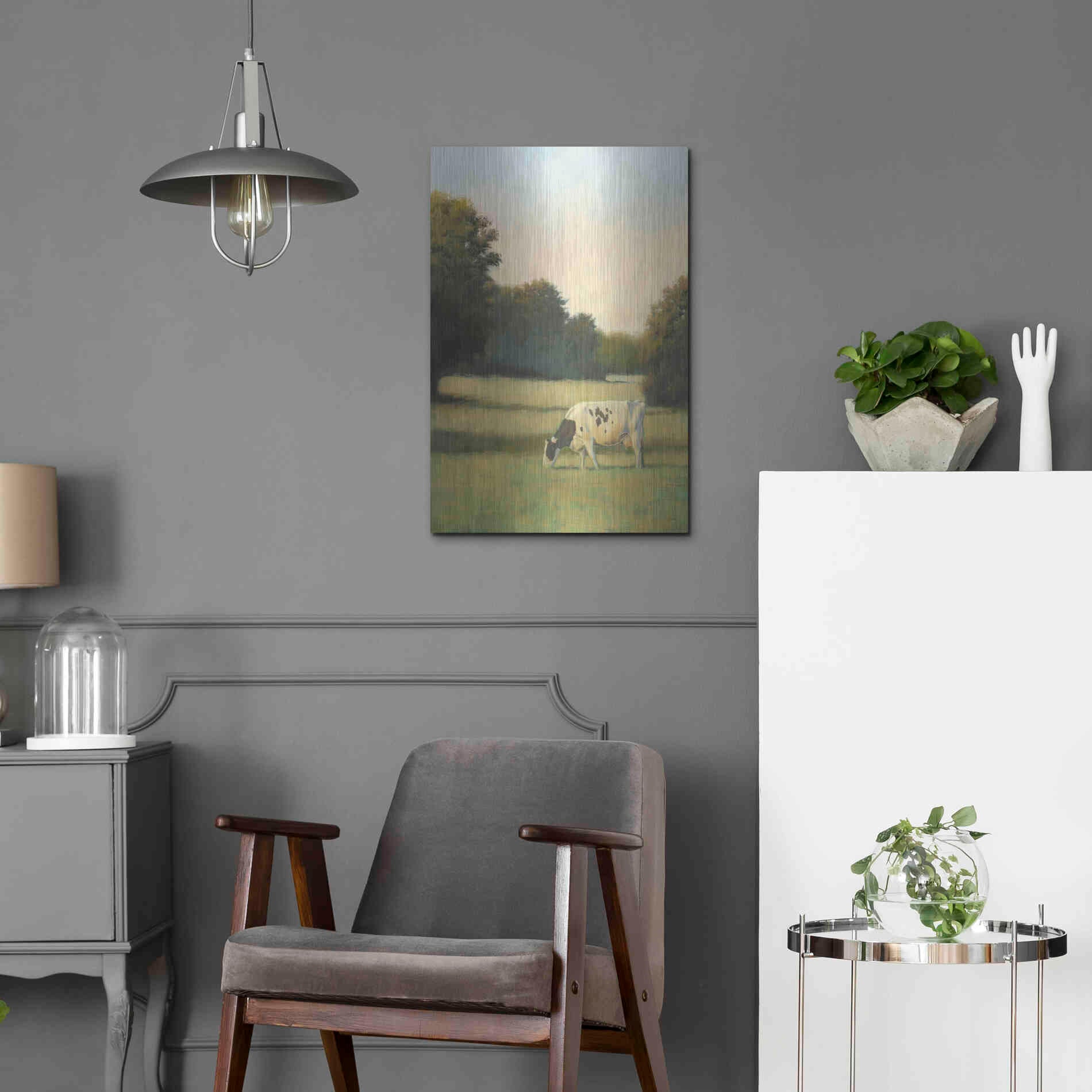 Luxe Metal Art 'Morning Meadows I' by James Wiens, Metal Wall Art,16x24