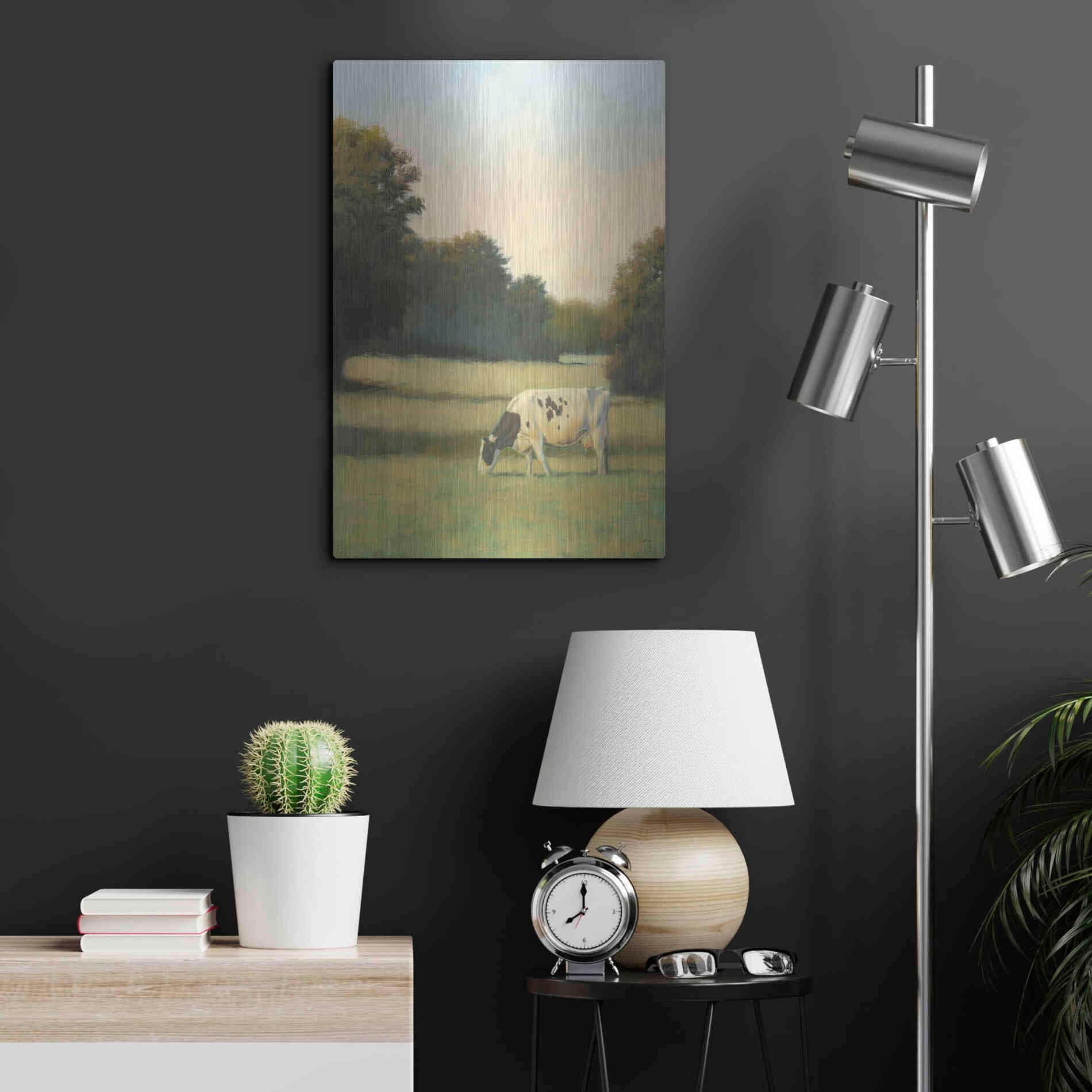 Luxe Metal Art 'Morning Meadows I' by James Wiens, Metal Wall Art,16x24