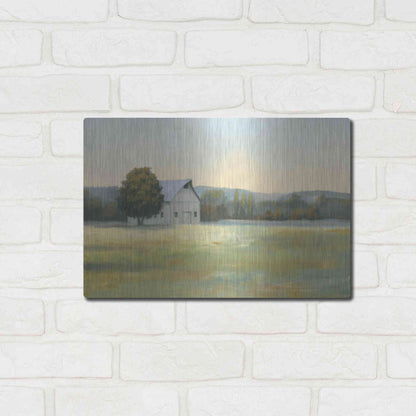 Luxe Metal Art 'Morning Meadows II' by James Wiens, Metal Wall Art,16x12