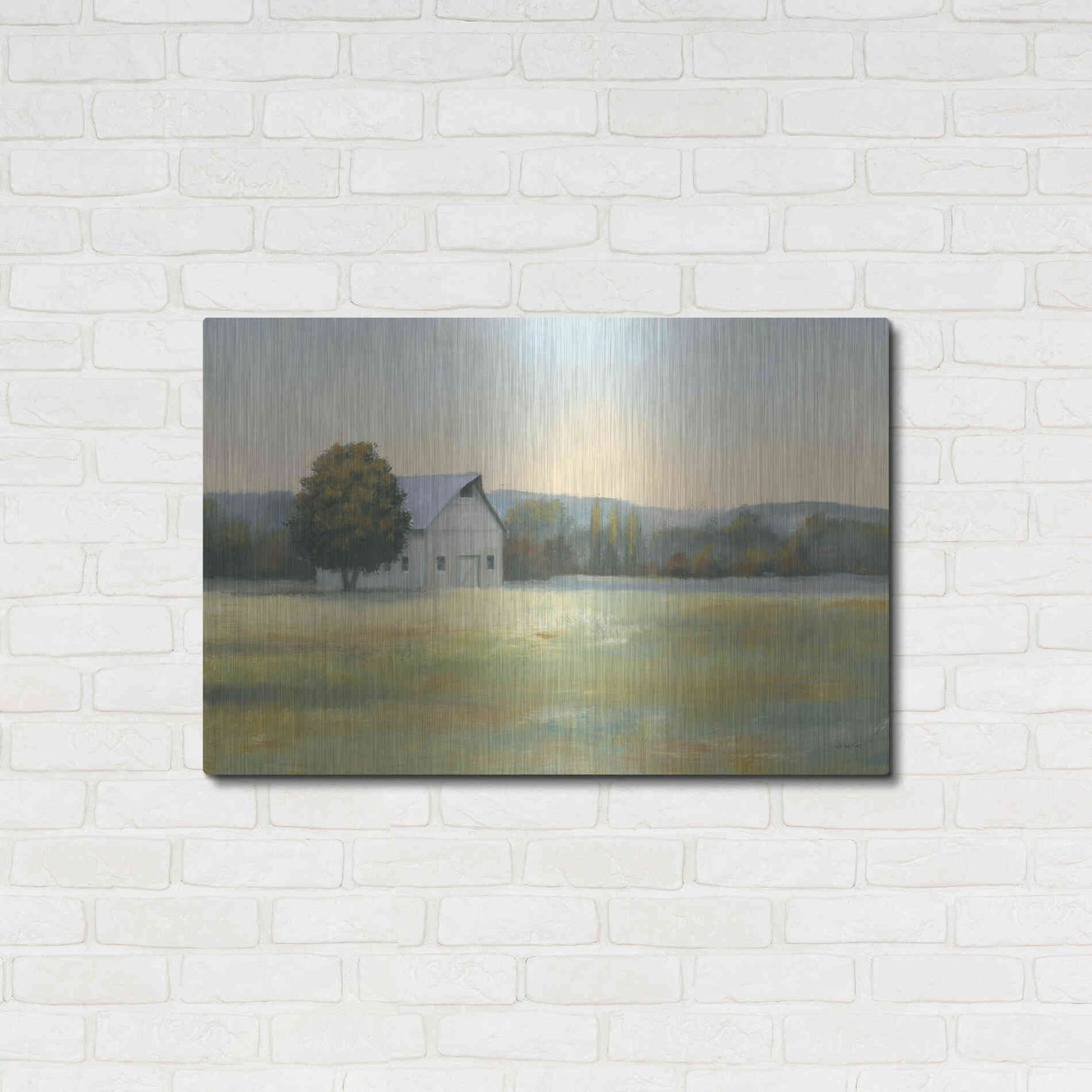 Luxe Metal Art 'Morning Meadows II' by James Wiens, Metal Wall Art,36x24