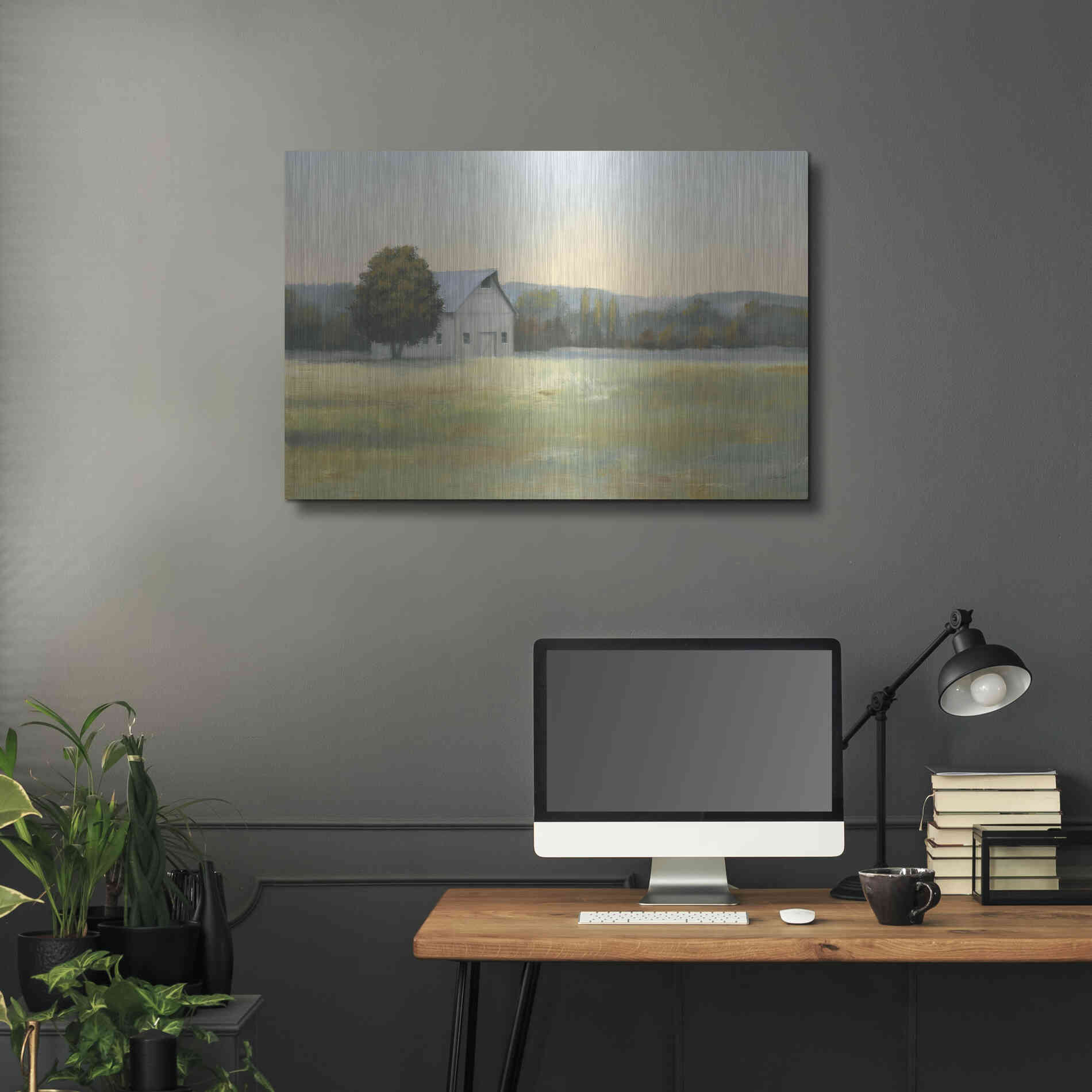 Luxe Metal Art 'Morning Meadows II' by James Wiens, Metal Wall Art,36x24