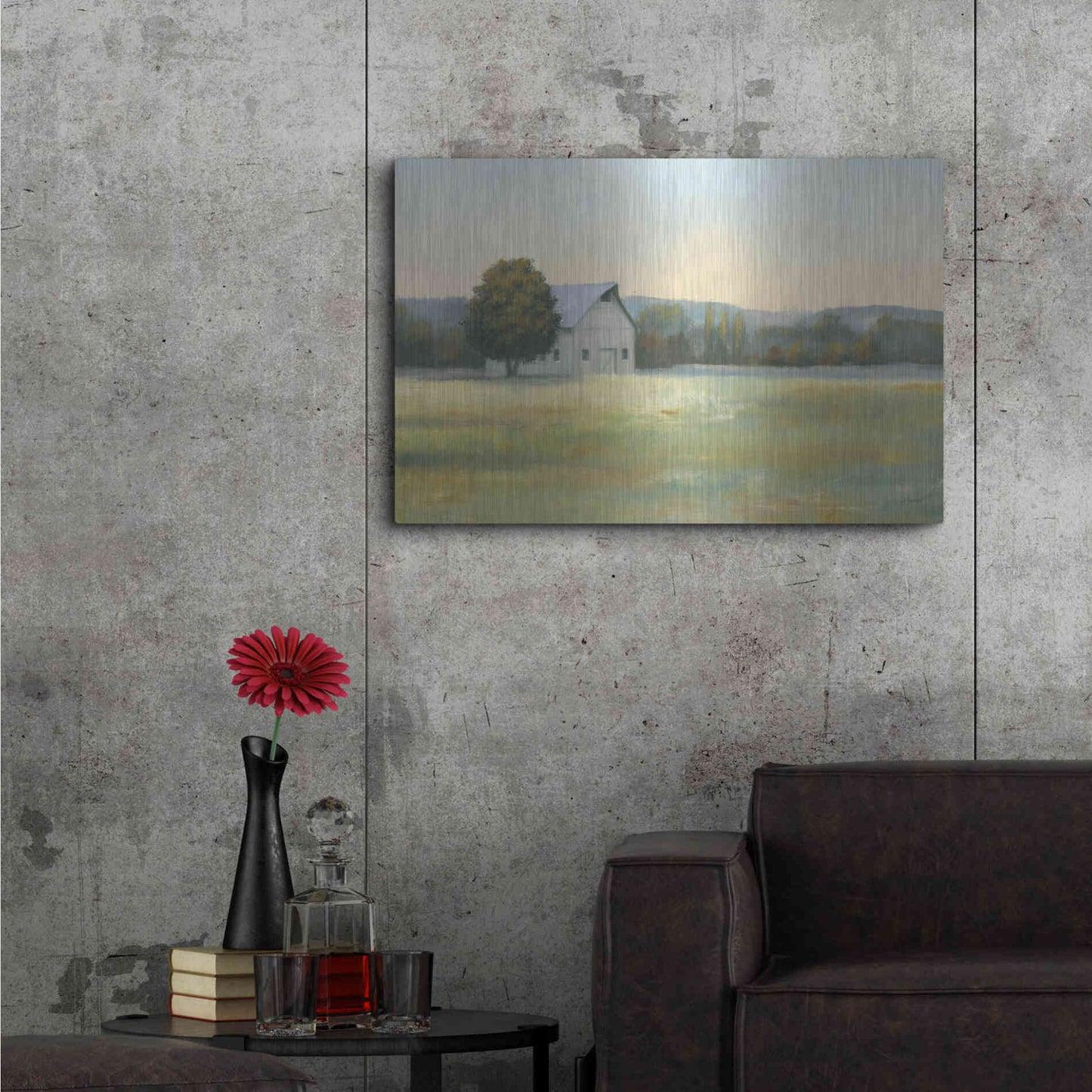 Luxe Metal Art 'Morning Meadows II' by James Wiens, Metal Wall Art,36x24