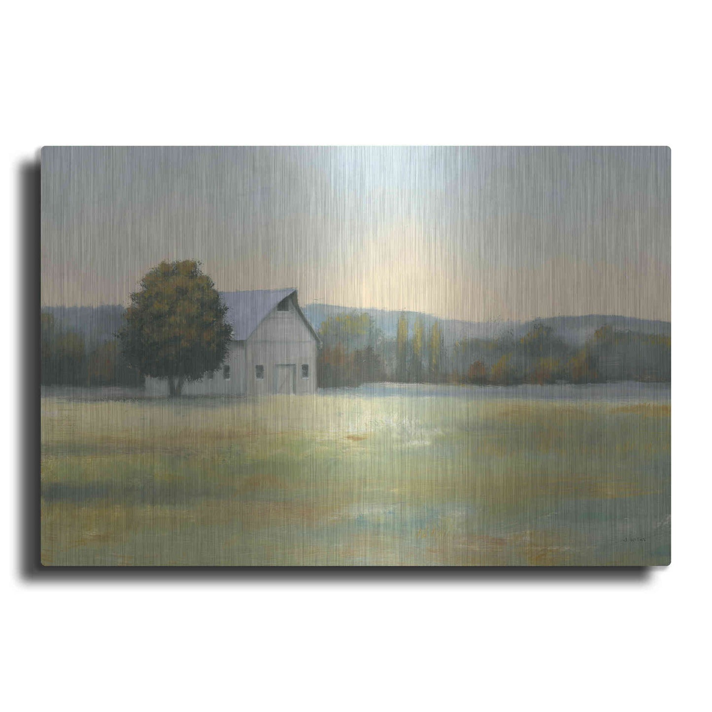 Luxe Metal Art 'Morning Meadows II' by James Wiens, Metal Wall Art