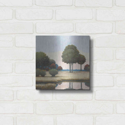 Luxe Metal Art 'By the Waterways II' by James Wiens, Metal Wall Art,12x12