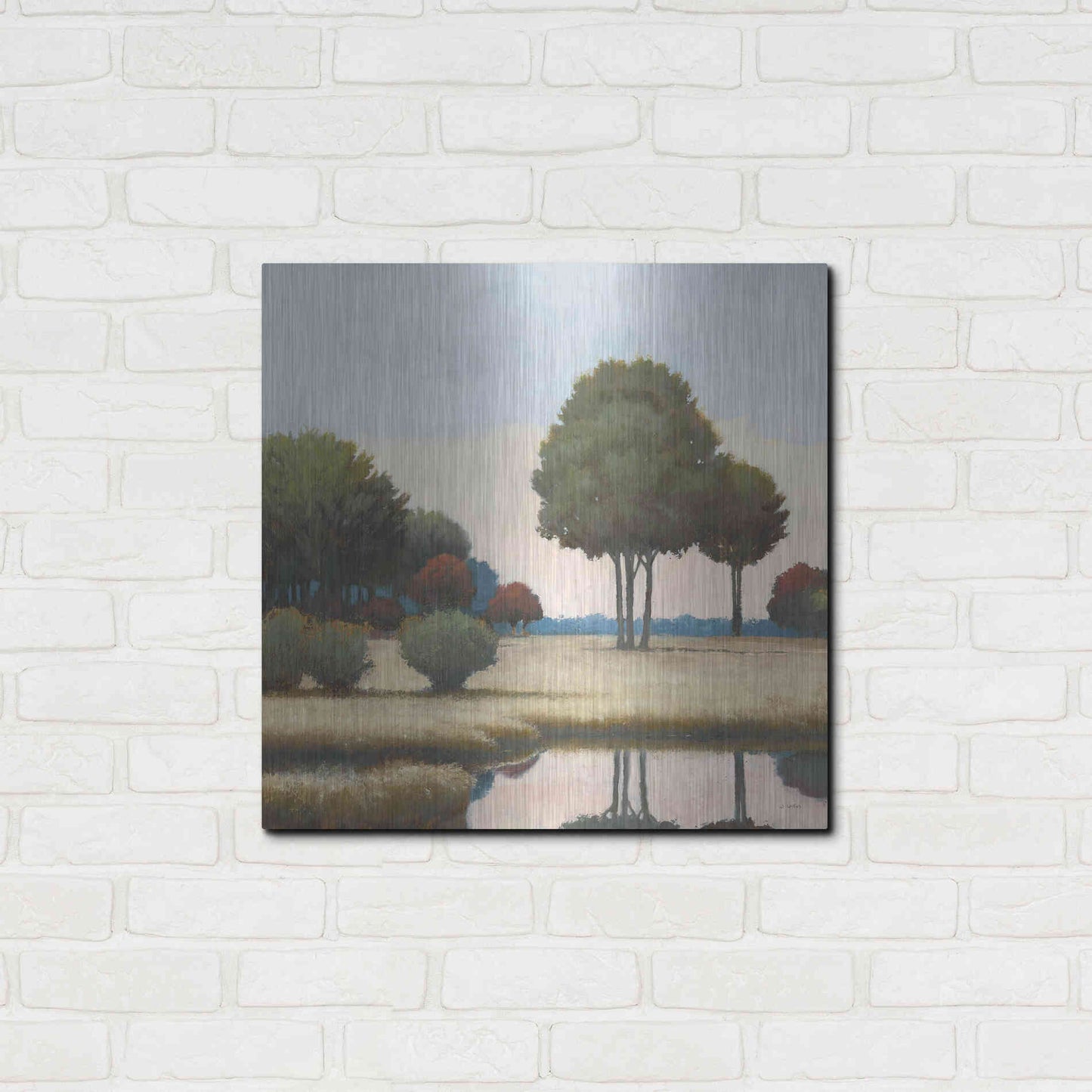 Luxe Metal Art 'By the Waterways II' by James Wiens, Metal Wall Art,24x24