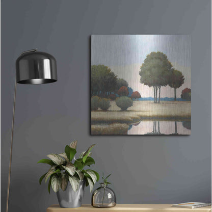 Luxe Metal Art 'By the Waterways II' by James Wiens, Metal Wall Art,24x24