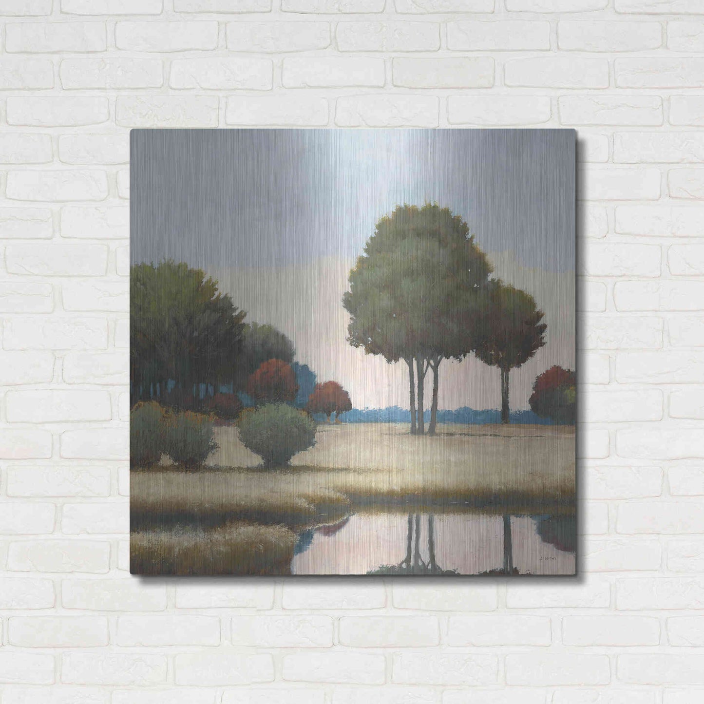 Luxe Metal Art 'By the Waterways II' by James Wiens, Metal Wall Art,36x36