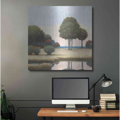 Luxe Metal Art 'By the Waterways II' by James Wiens, Metal Wall Art,36x36