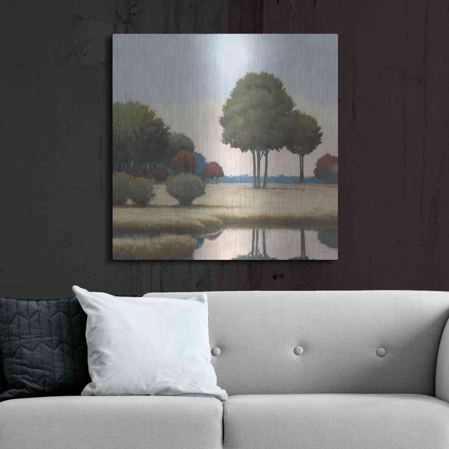 Luxe Metal Art 'By the Waterways II' by James Wiens, Metal Wall Art,36x36