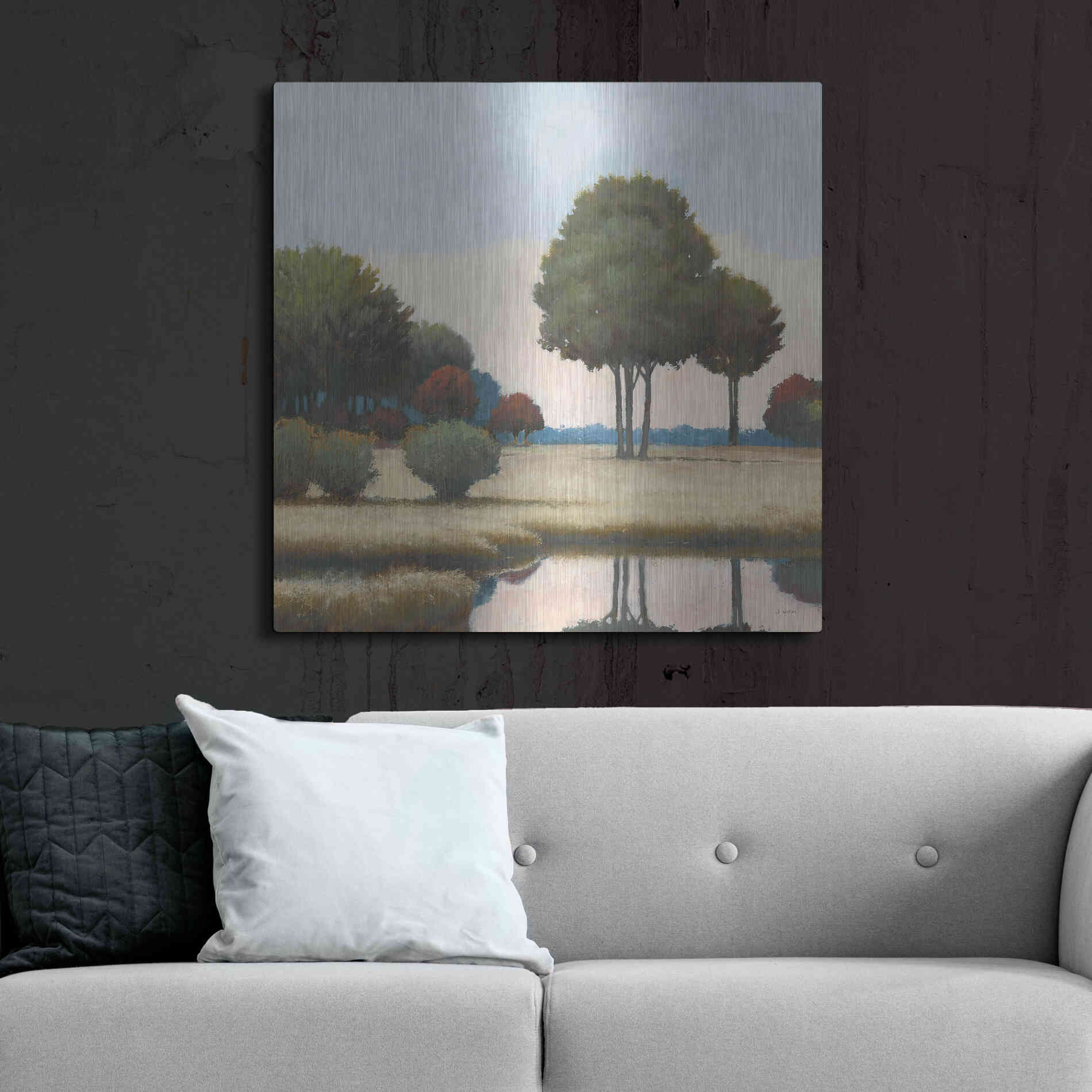 Luxe Metal Art 'By the Waterways II' by James Wiens, Metal Wall Art,36x36