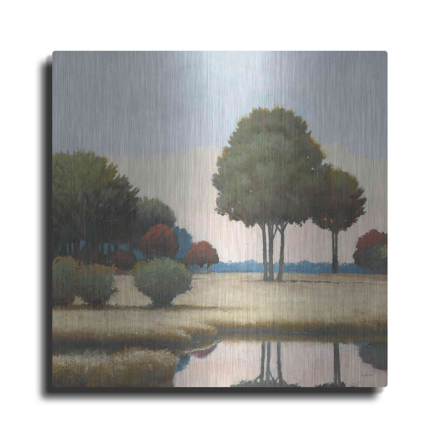 Luxe Metal Art 'By the Waterways II' by James Wiens, Metal Wall Art