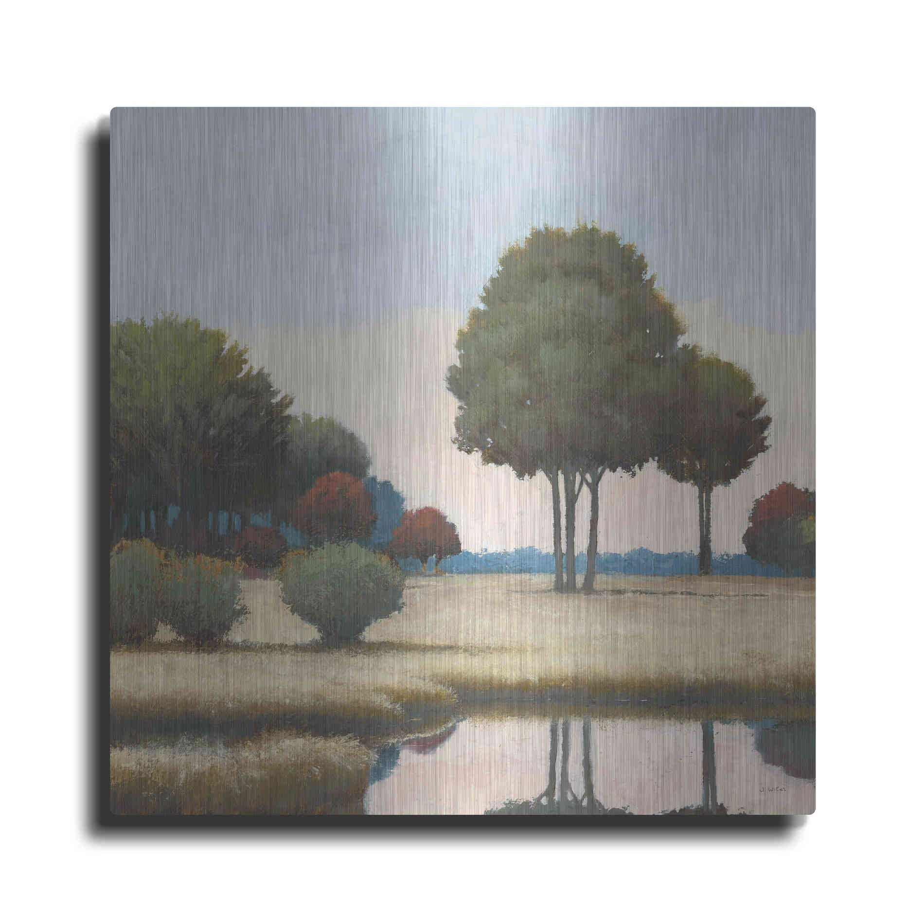 Luxe Metal Art 'By the Waterways II' by James Wiens, Metal Wall Art