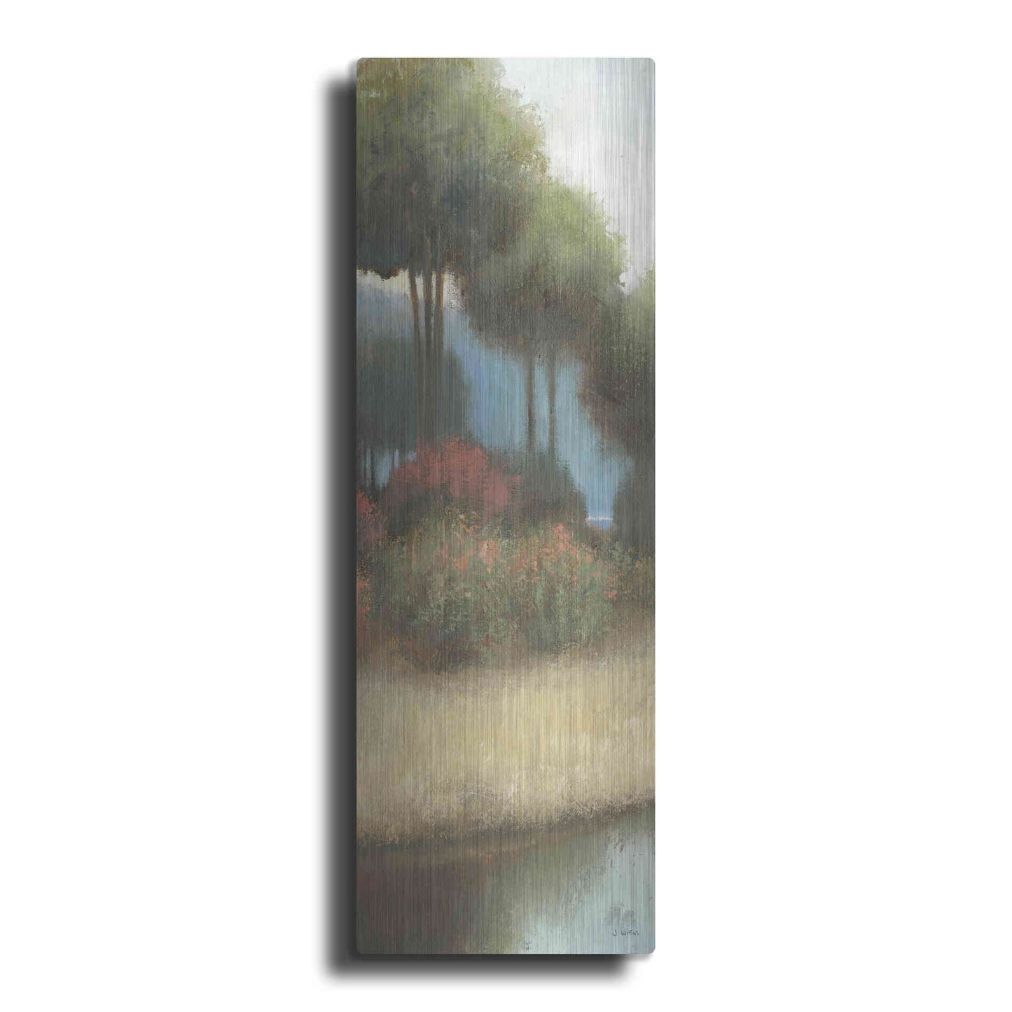 Luxe Metal Art 'By the Waterways Portrait I' by James Wiens, Metal Wall Art