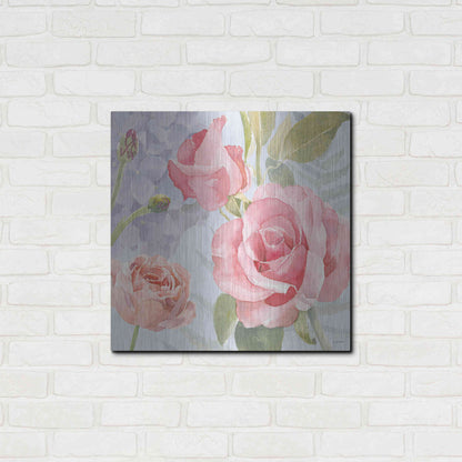 Luxe Metal Art 'Boho Bouquet III Blue' by James Wiens, Metal Wall Art,24x24