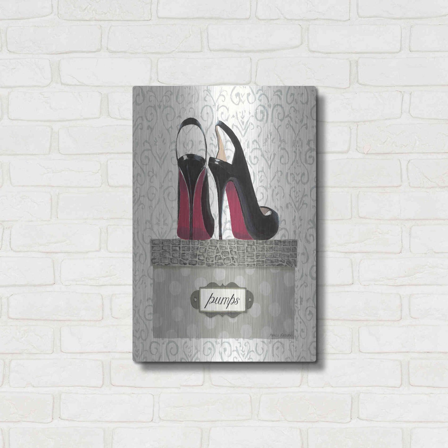 Luxe Metal Art 'Tres Chic I' by Marco Fabiano, Metal Wall Art,16x24