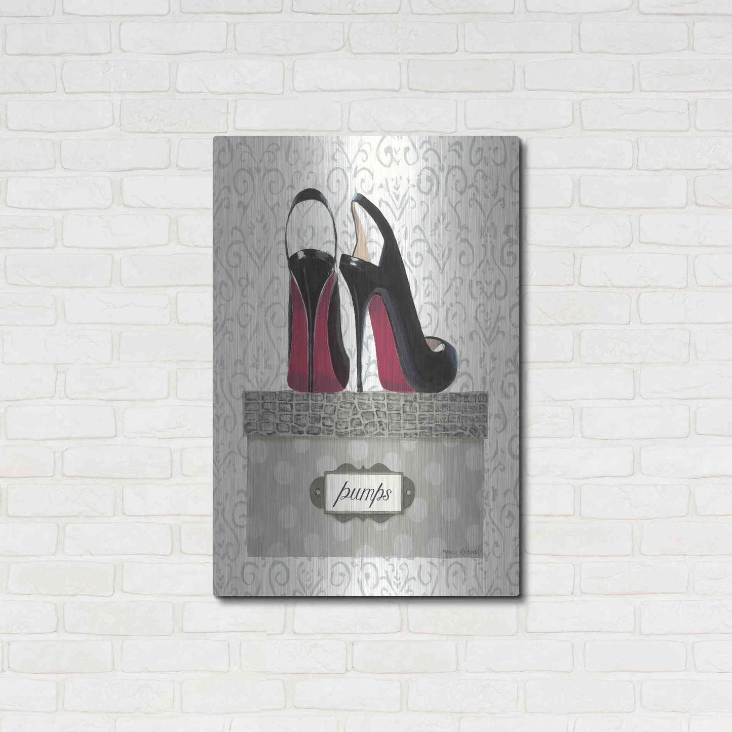 Luxe Metal Art 'Tres Chic I' by Marco Fabiano, Metal Wall Art,24x36