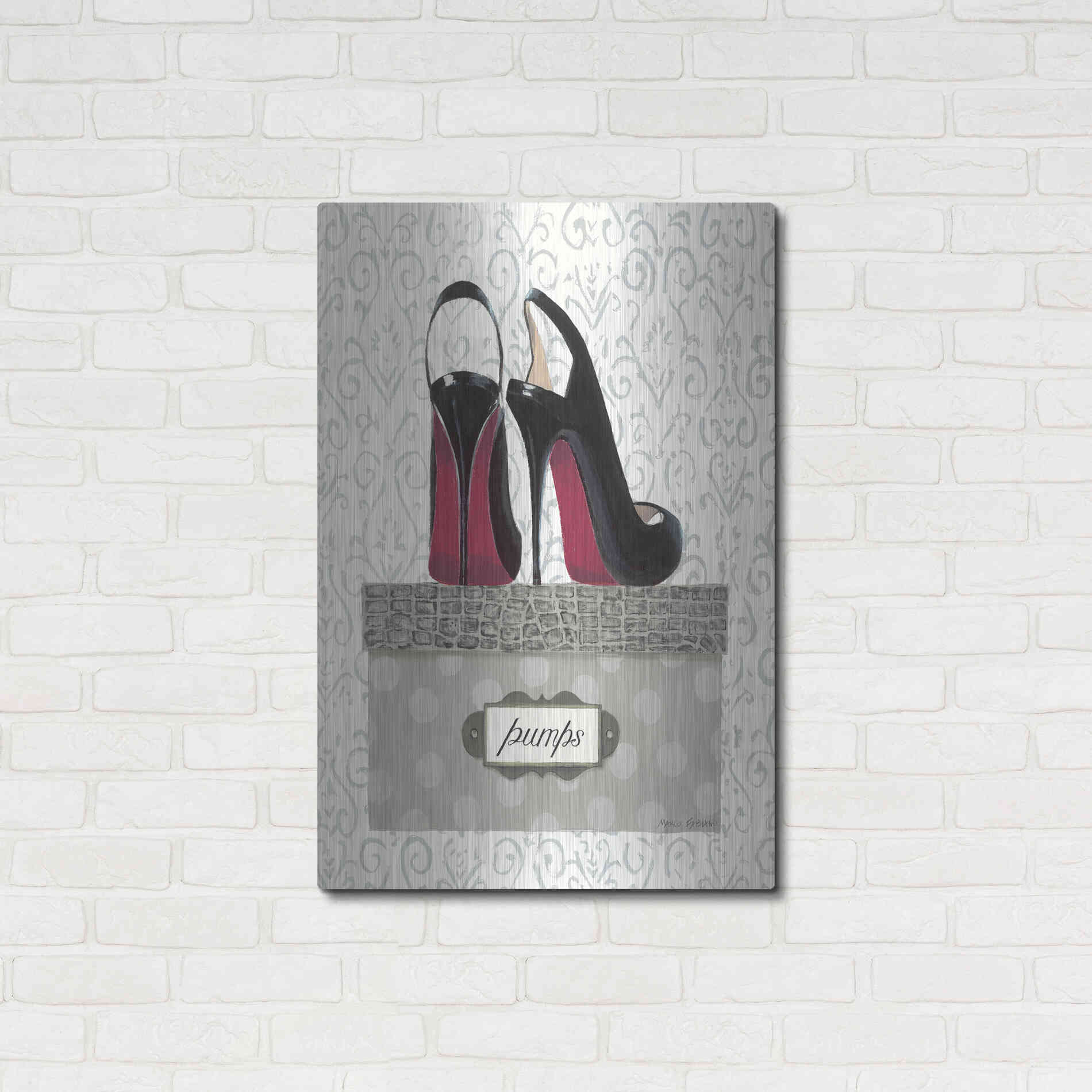 Luxe Metal Art 'Tres Chic I' by Marco Fabiano, Metal Wall Art,24x36