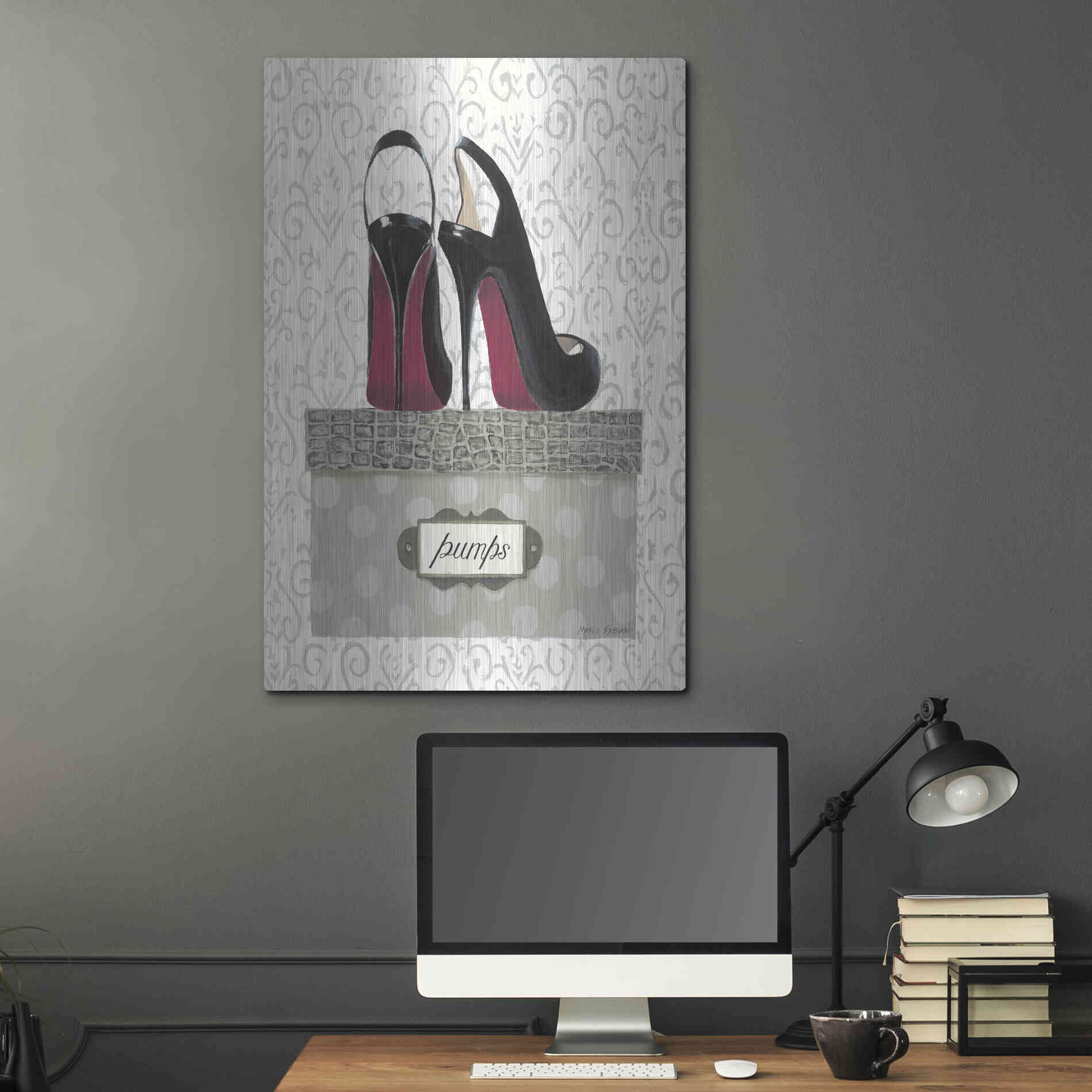 Luxe Metal Art 'Tres Chic I' by Marco Fabiano, Metal Wall Art,24x36