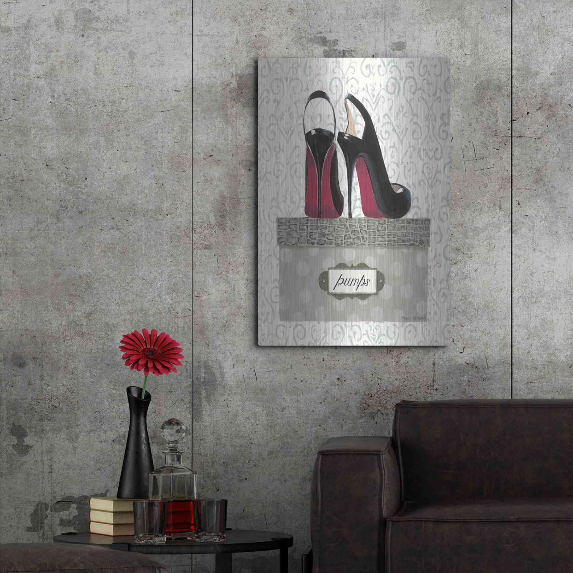Luxe Metal Art 'Tres Chic I' by Marco Fabiano, Metal Wall Art,24x36