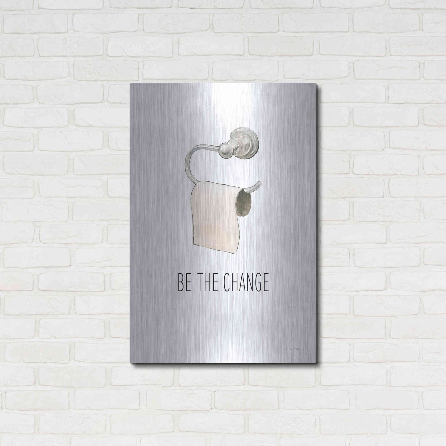 Luxe Metal Art 'Be The Change' by James Wiens, Metal Wall Art,24x36