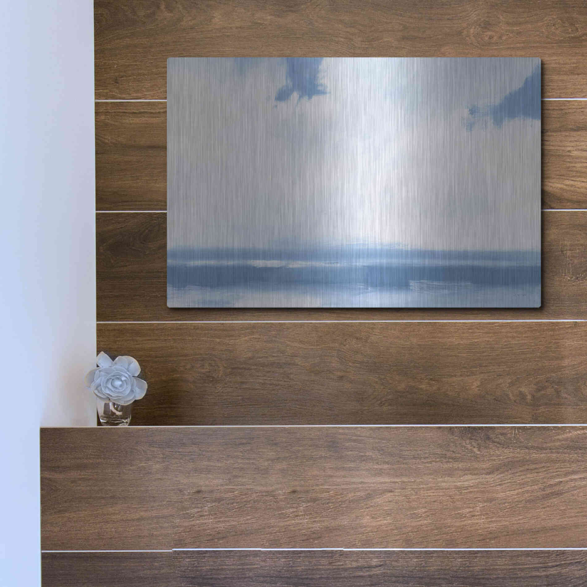 Luxe Metal Art 'Oceanview' by James Wiens, Metal Wall Art,16x12