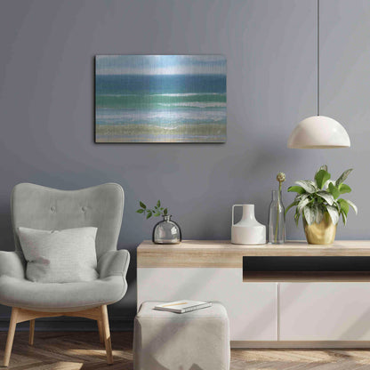 Luxe Metal Art 'Shoreline' by James Wiens, Metal Wall Art,24x16