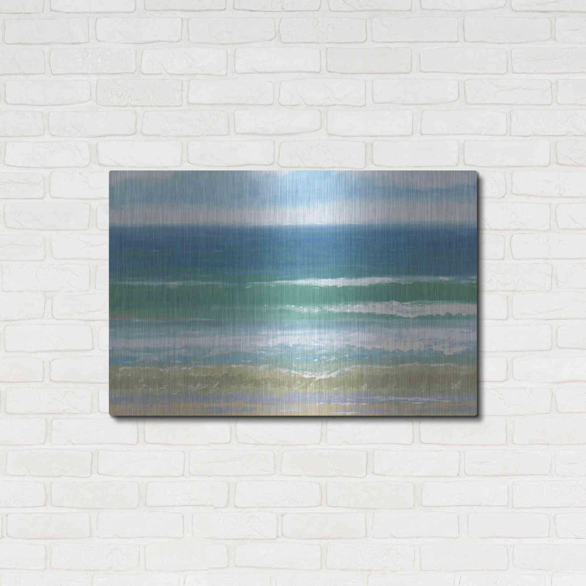 Luxe Metal Art 'Shoreline' by James Wiens, Metal Wall Art,36x24