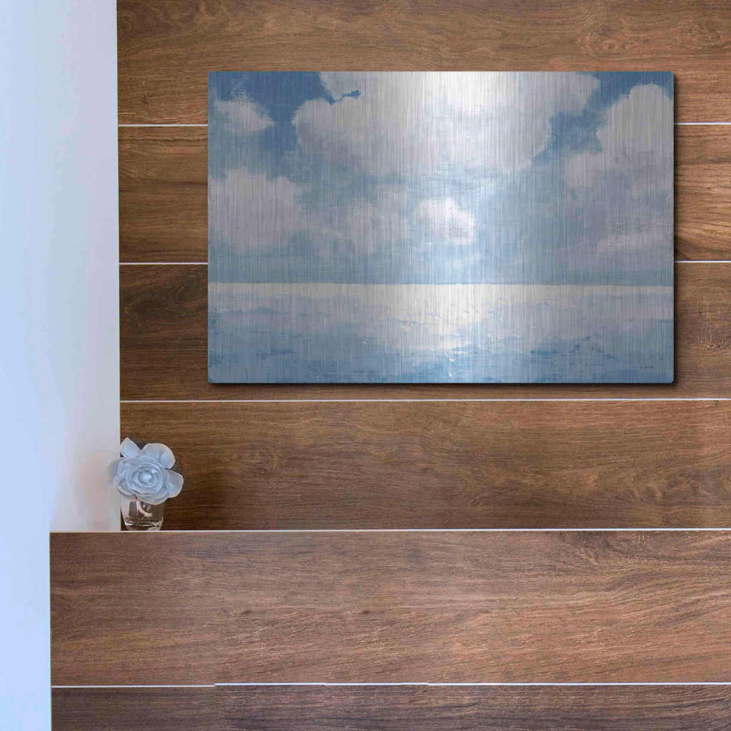 Luxe Metal Art 'Sparkling Sea' by James Wiens, Metal Wall Art,16x12