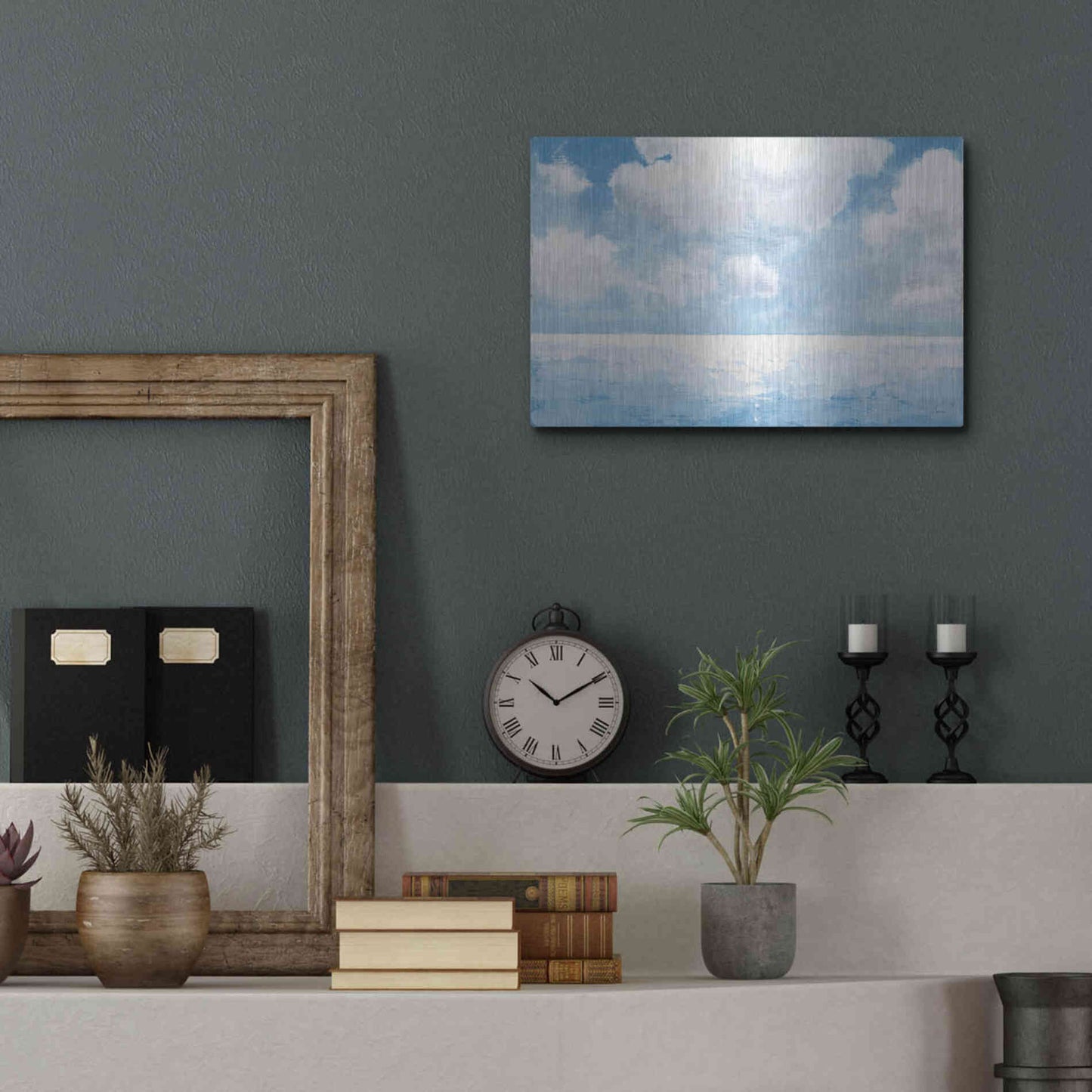 Luxe Metal Art 'Sparkling Sea' by James Wiens, Metal Wall Art,16x12