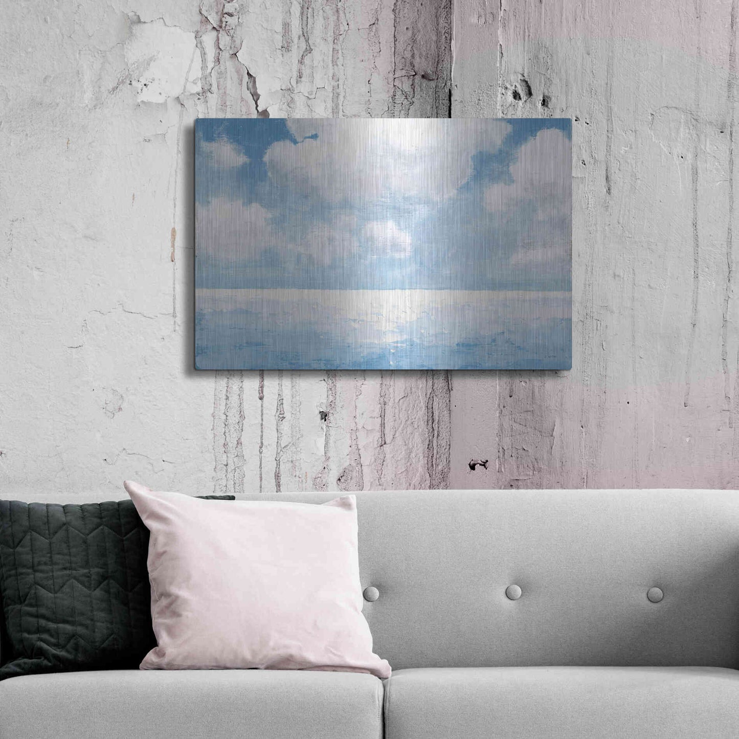 Luxe Metal Art 'Sparkling Sea' by James Wiens, Metal Wall Art,36x24