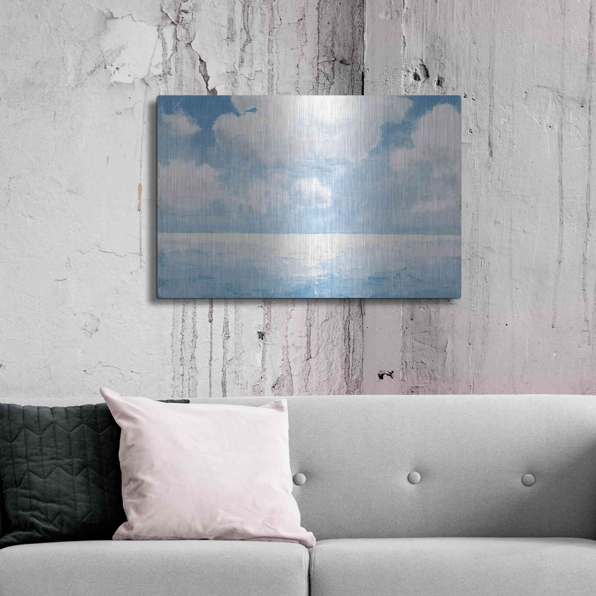 Luxe Metal Art 'Sparkling Sea' by James Wiens, Metal Wall Art,36x24